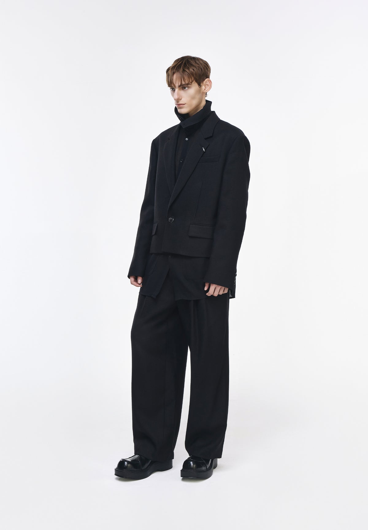 ARTISANAL ONE BUTTON CROPPED BLAZER