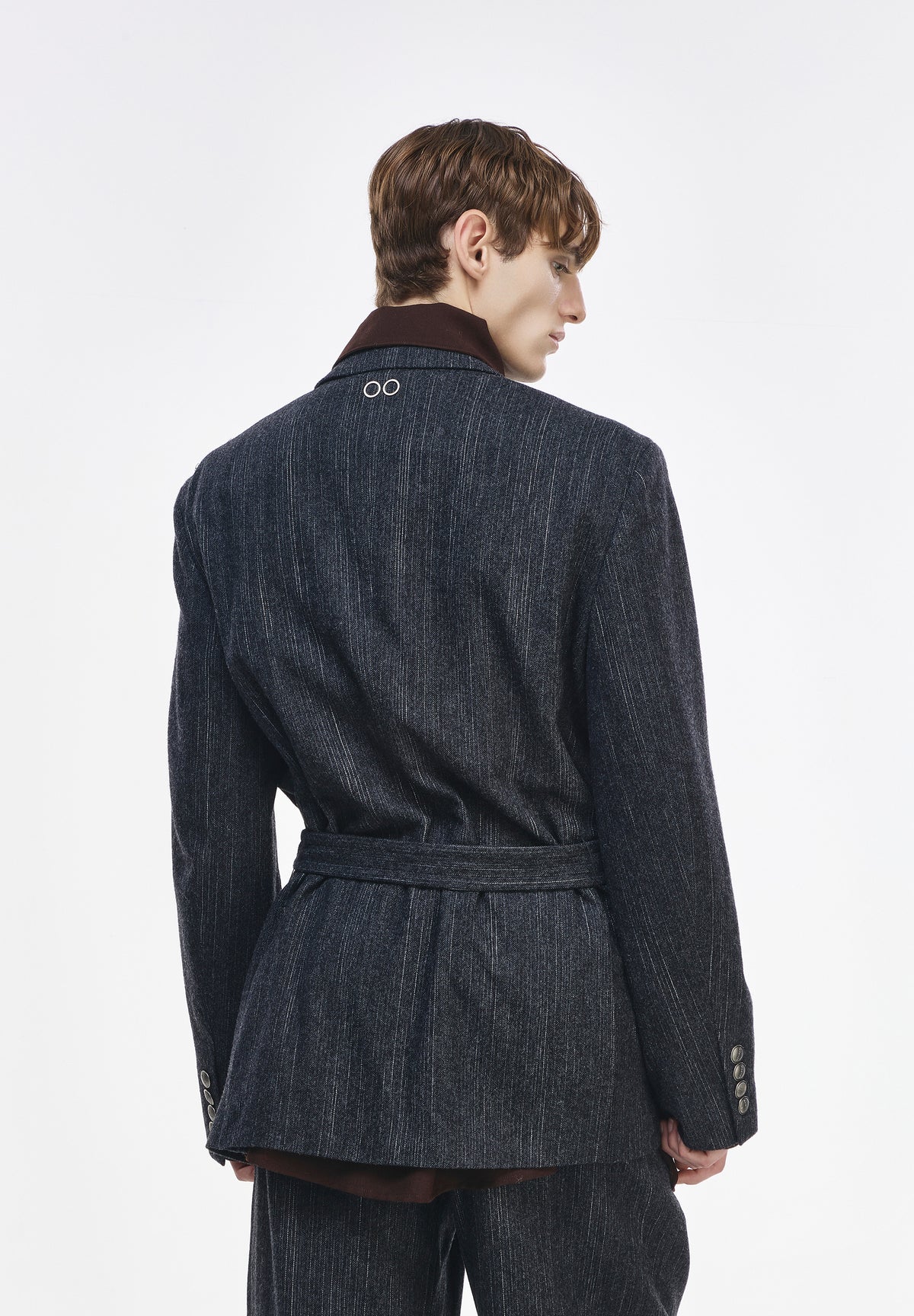 ARTISANAL STRIPE DOUBLE BREASTED BLAZER