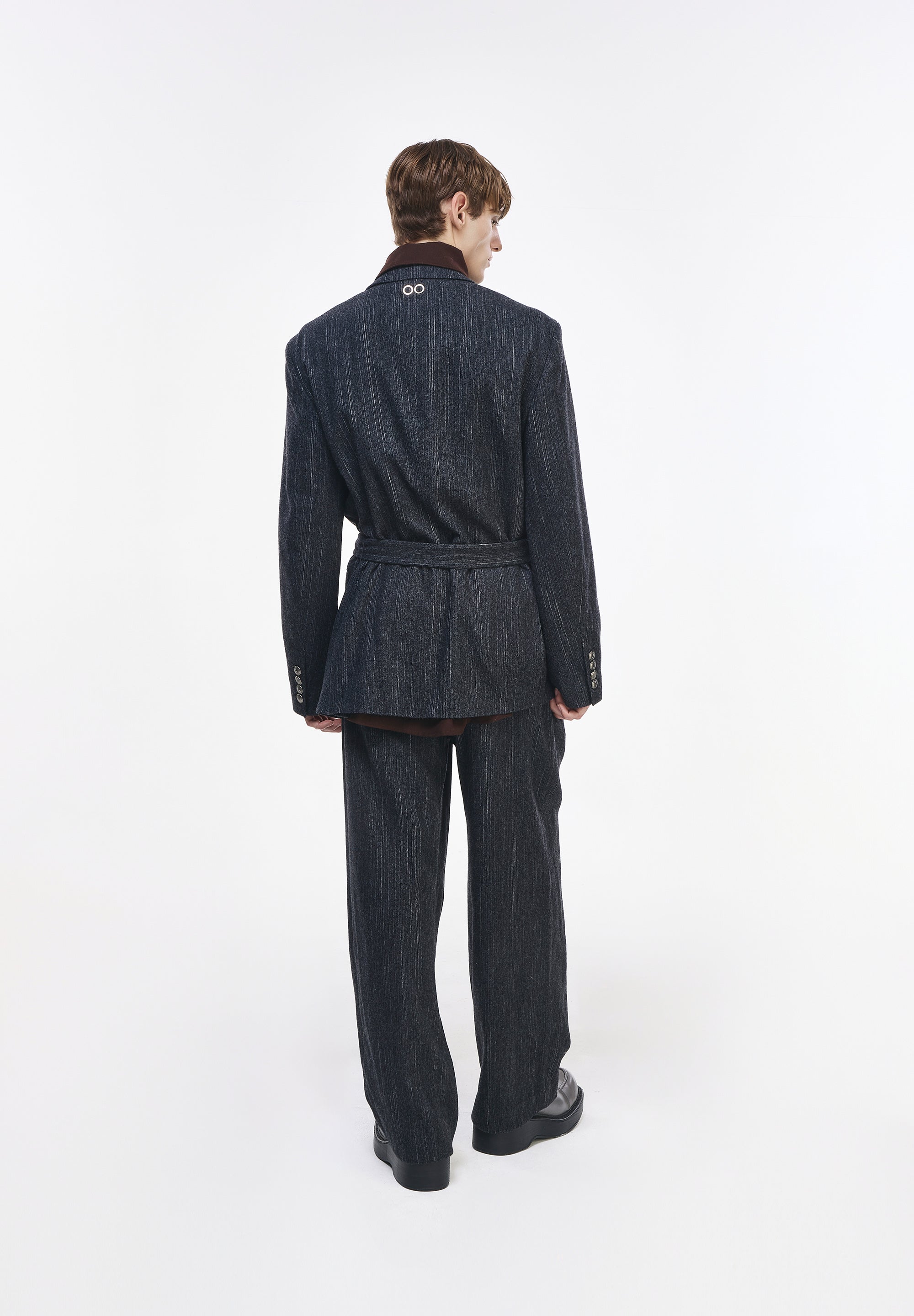 ARTISANAL STRIPE DOUBLE BREASTED BLAZER