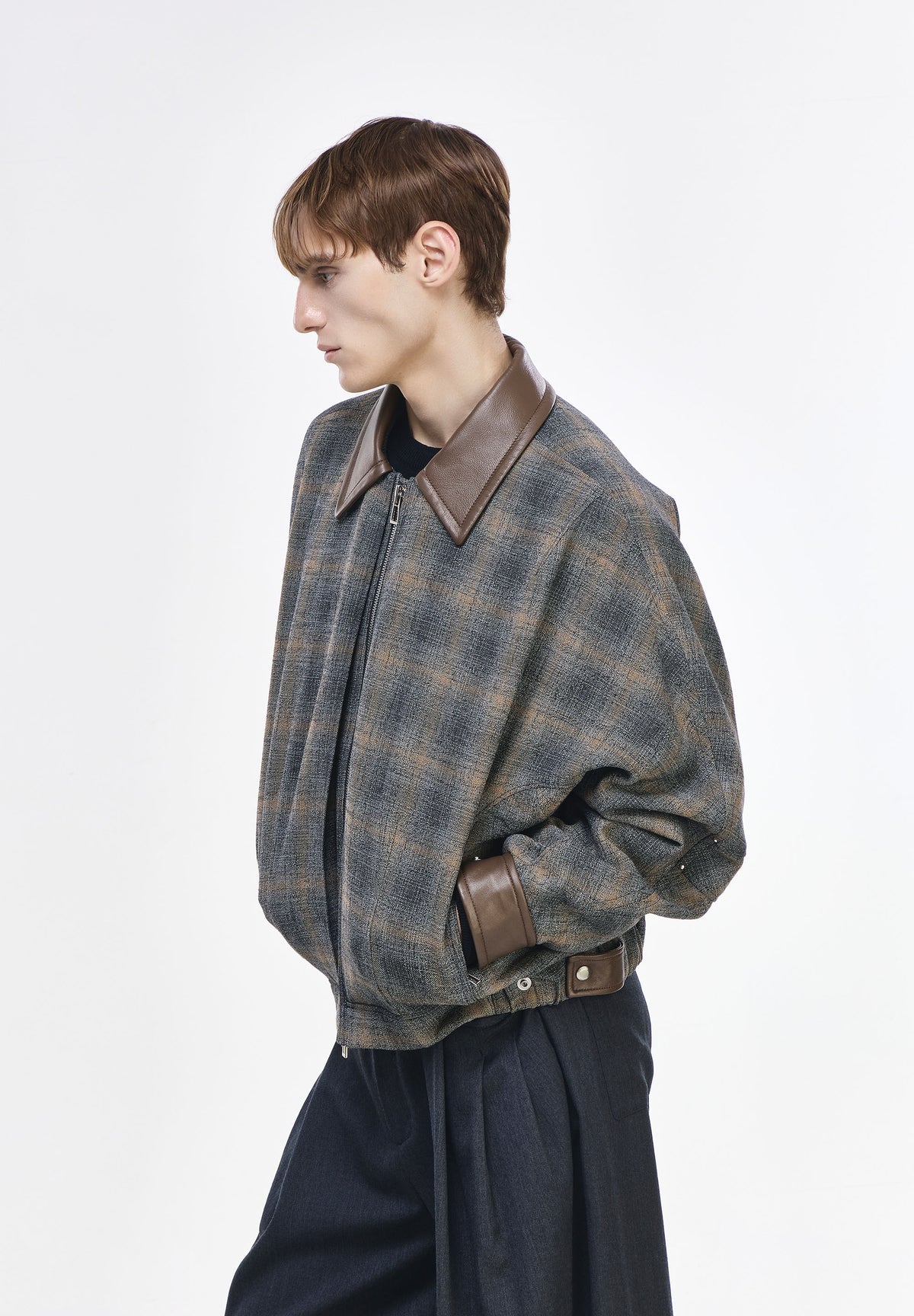 TWEED CHECK DOLMAN TRUCKER