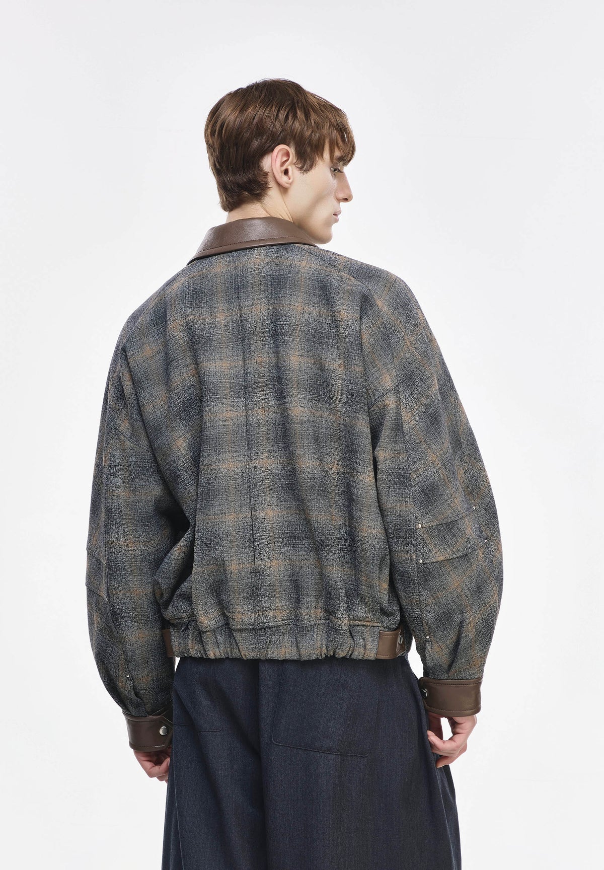 TWEED CHECK DOLMAN TRUCKER