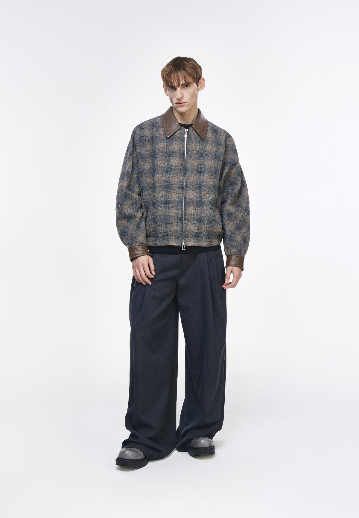 TWEED CHECK DOLMAN TRUCKER