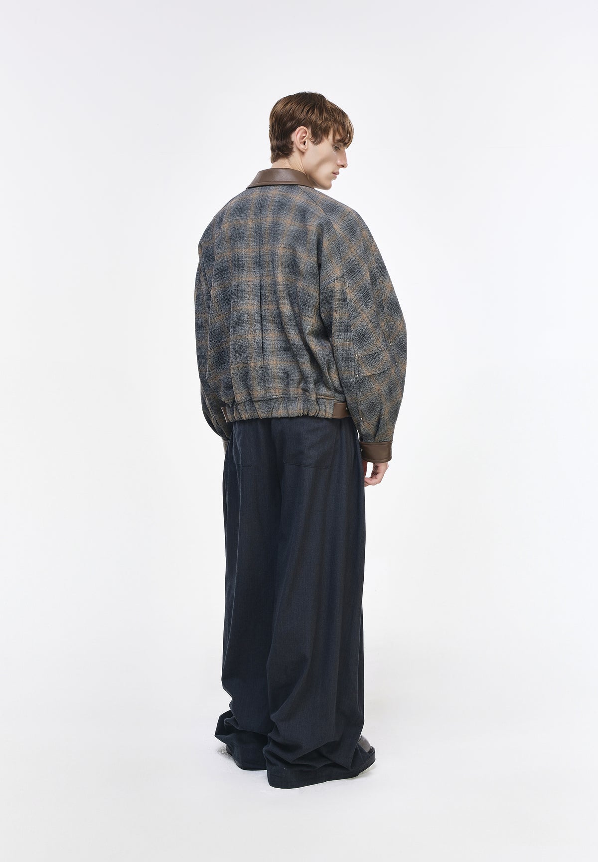 TWEED CHECK DOLMAN TRUCKER
