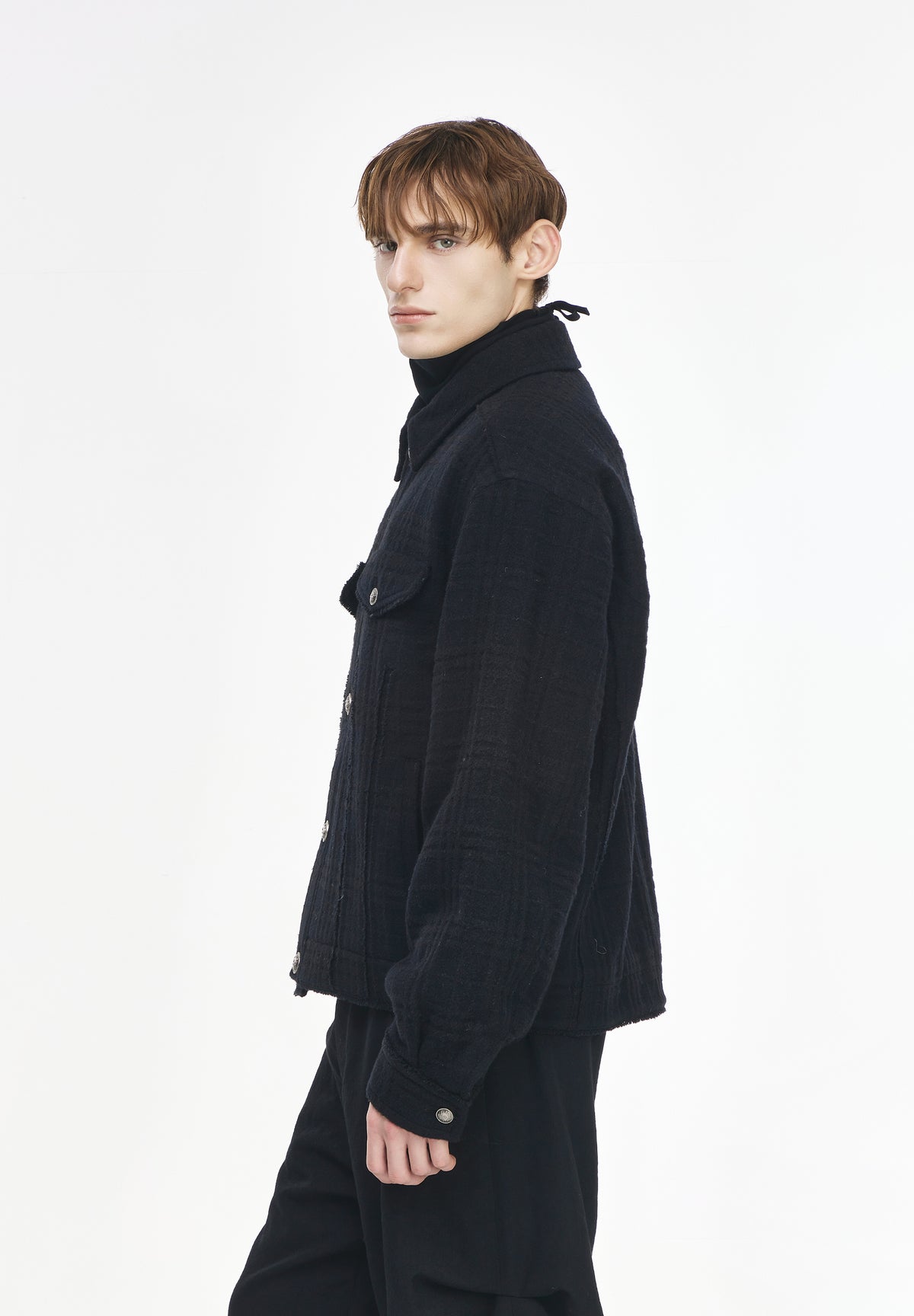 BRUSHED WOOL PADDED JACKET
