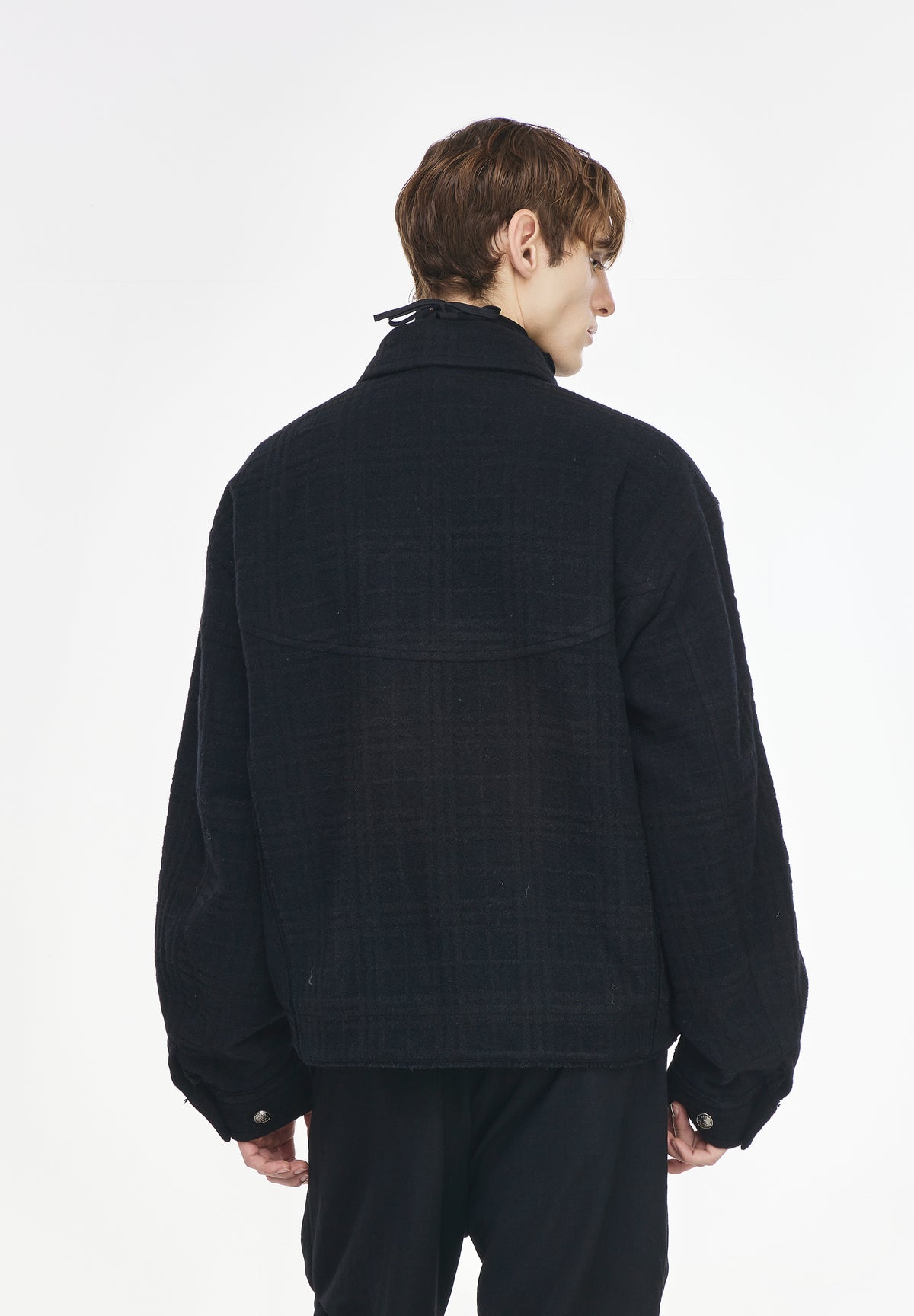 BRUSHED WOOL PADDED JACKET