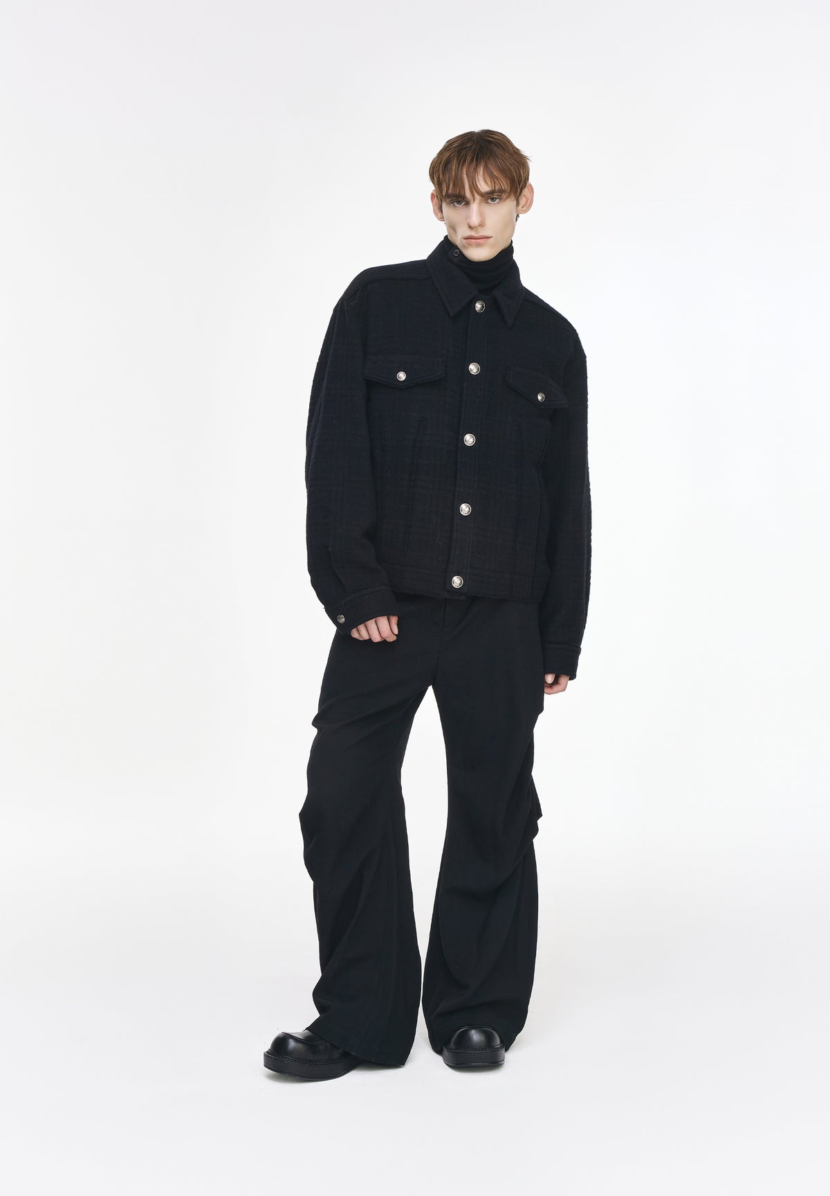 BRUSHED WOOL PADDED JACKET