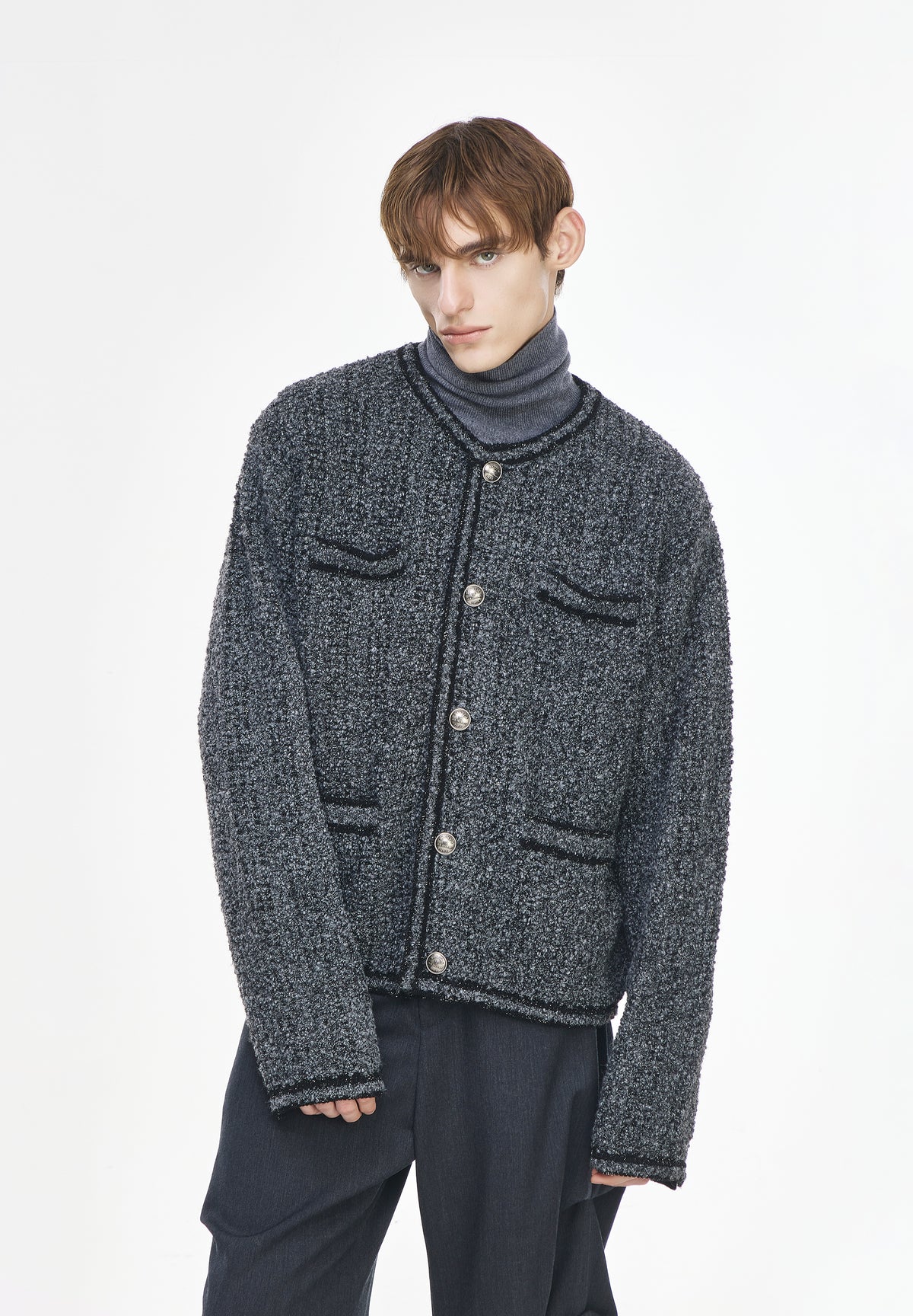 TWEED KNIT JACKET