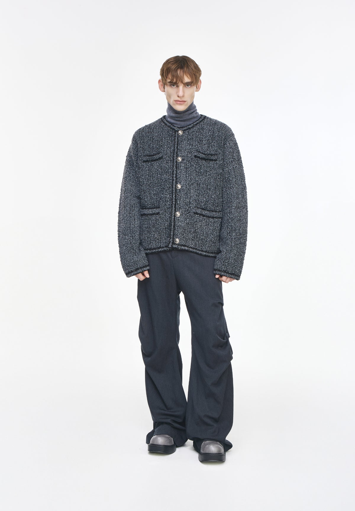 TWEED KNIT JACKET