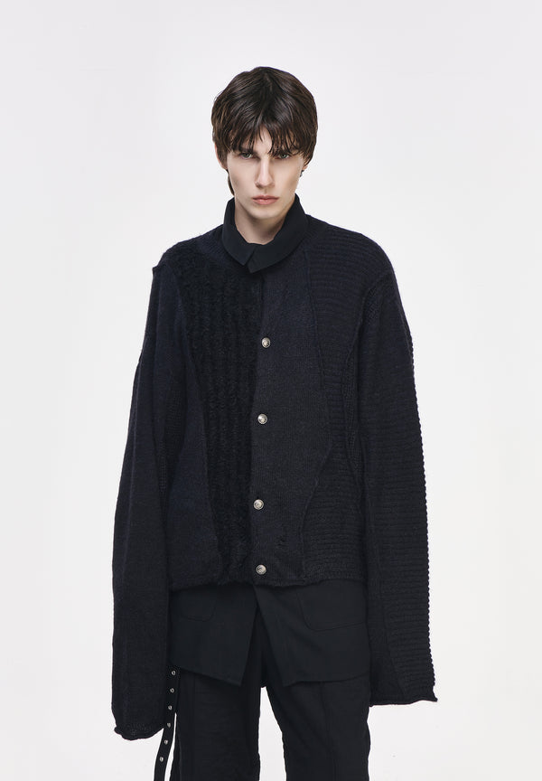 CASCADE ROUND NECK CARDIGAN