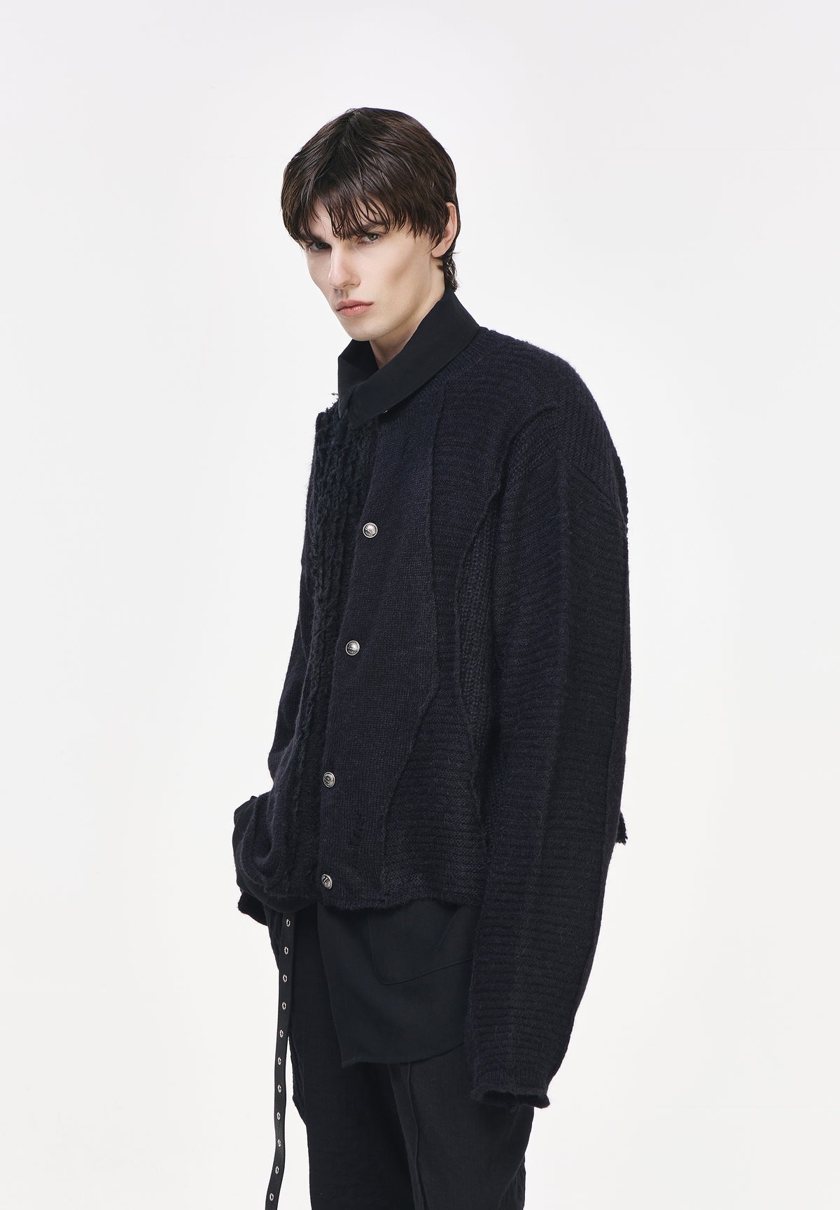 CASCADE ROUND NECK CARDIGAN