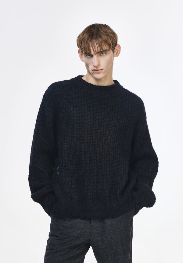 PULL EN MAILLE RAS-DU-COU INTERLOCK