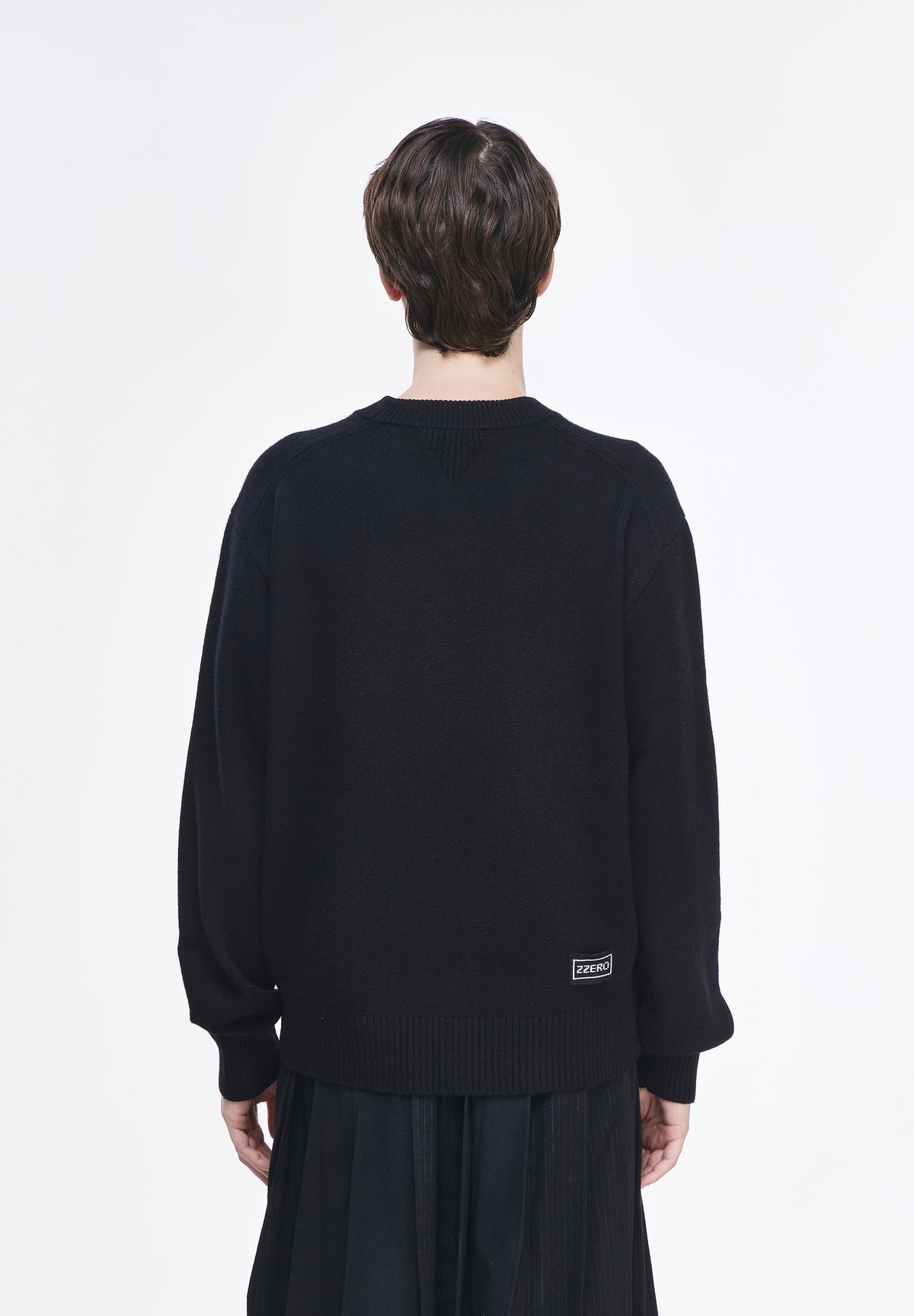 CASHMERE BLEND ROUND NECK KNIT