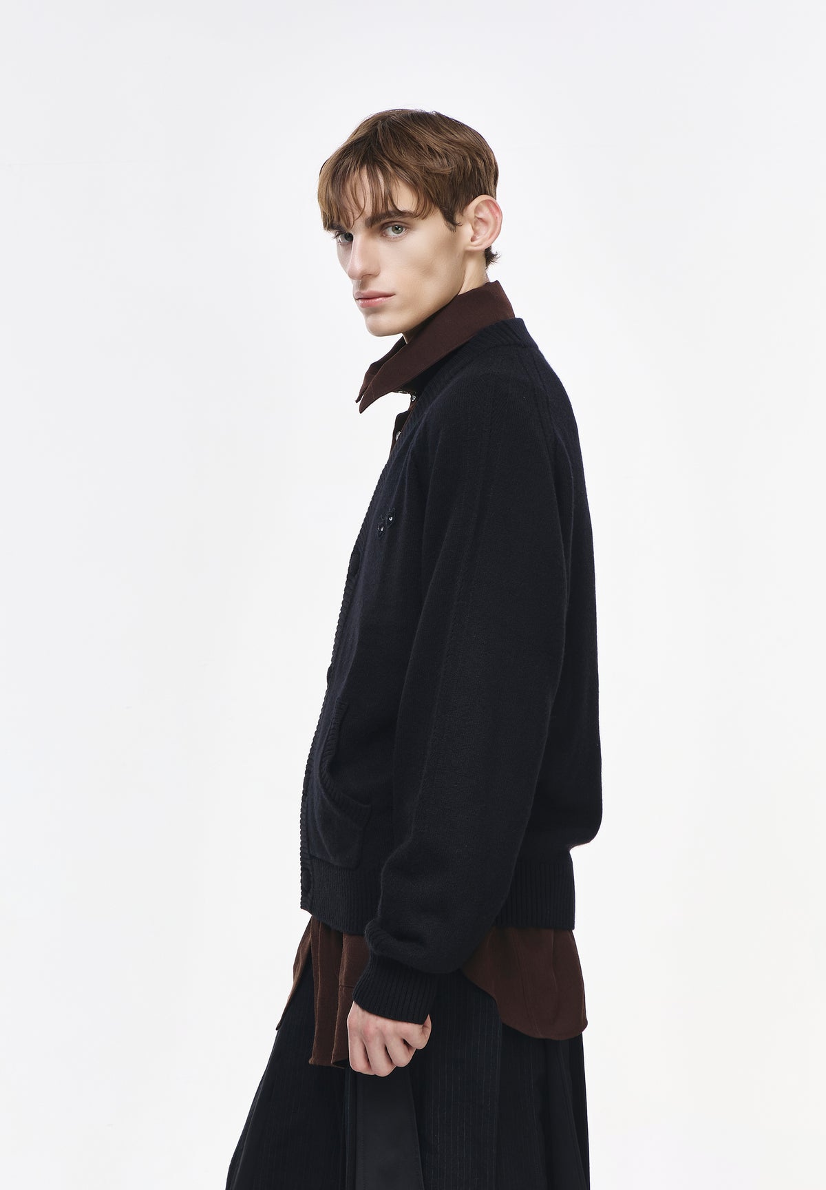 CASHMERE BLEND V NECK CARDIGAN