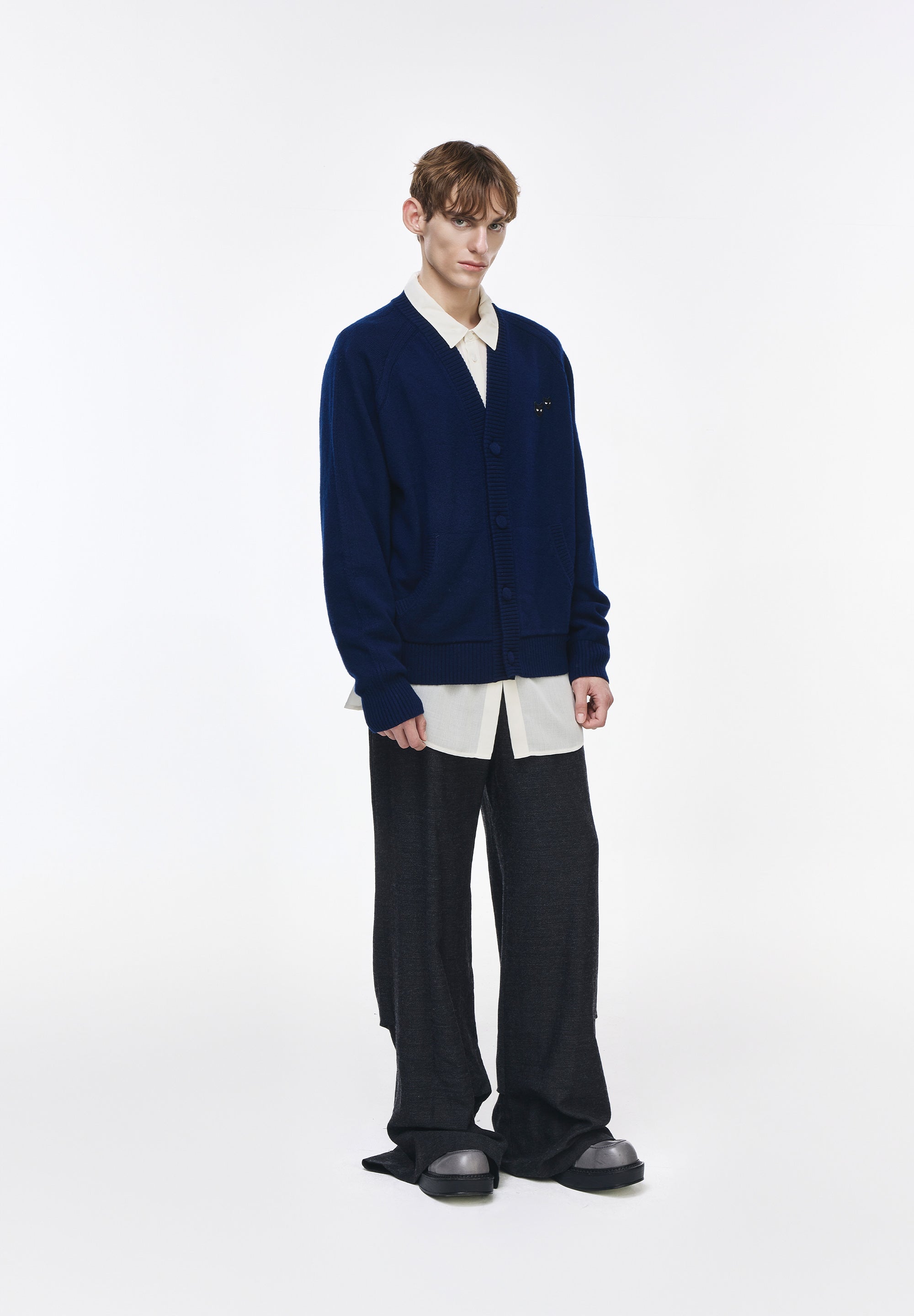CASHMERE BLEND V NECK CARDIGAN