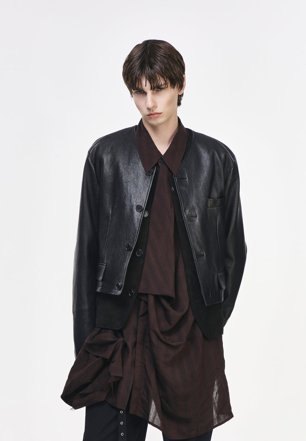 ARTISANAL GHOST FOLD LEATHER JACKET