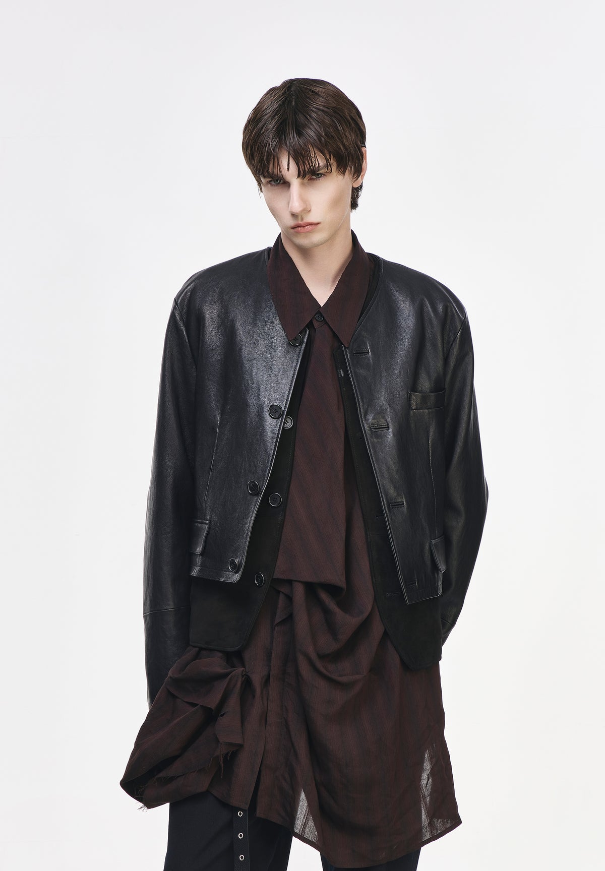 ARTISANAL GHOST FOLD LEATHER JACKET