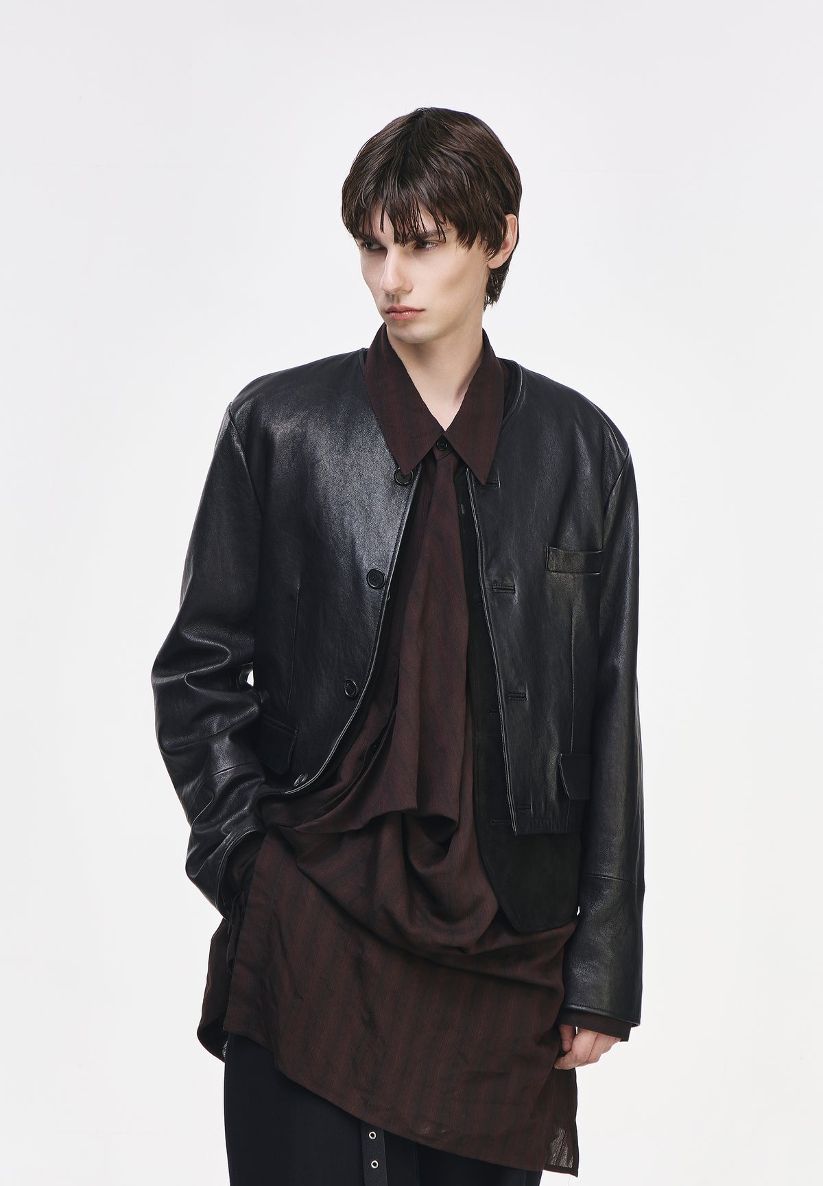 ARTISANAL GHOST FOLD LEATHER JACKET