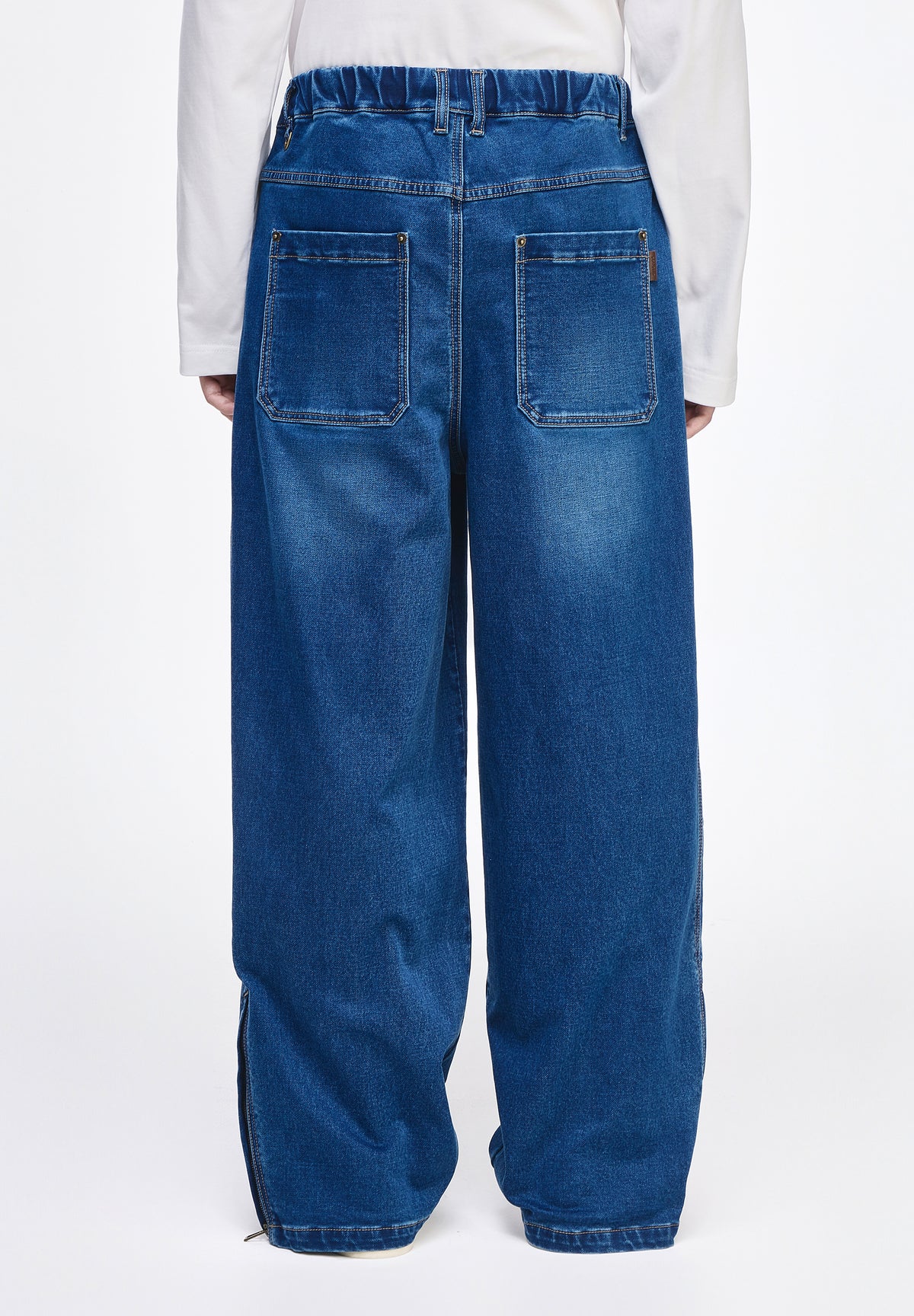 SLIT DENIM JERSEY SWEATPANTS