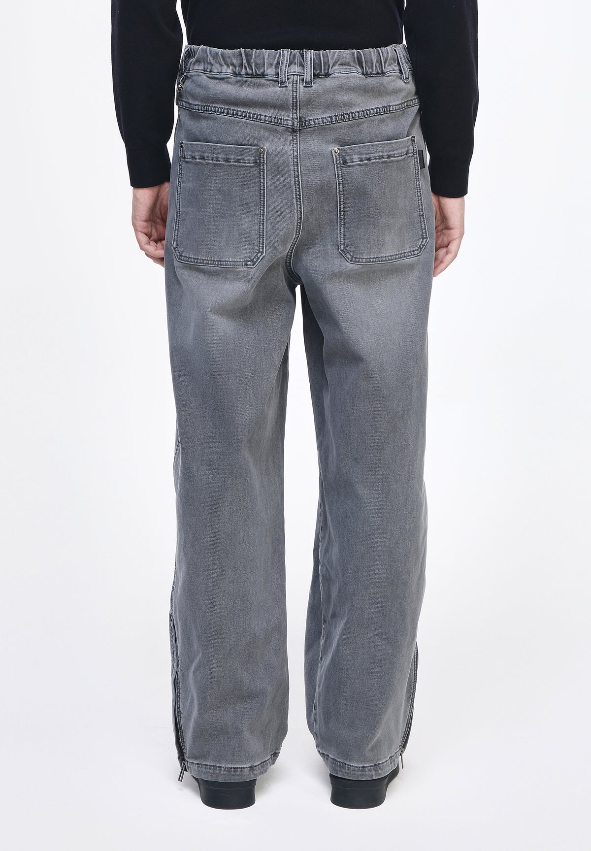 SLIT DENIM JERSEY SWEATPANTS