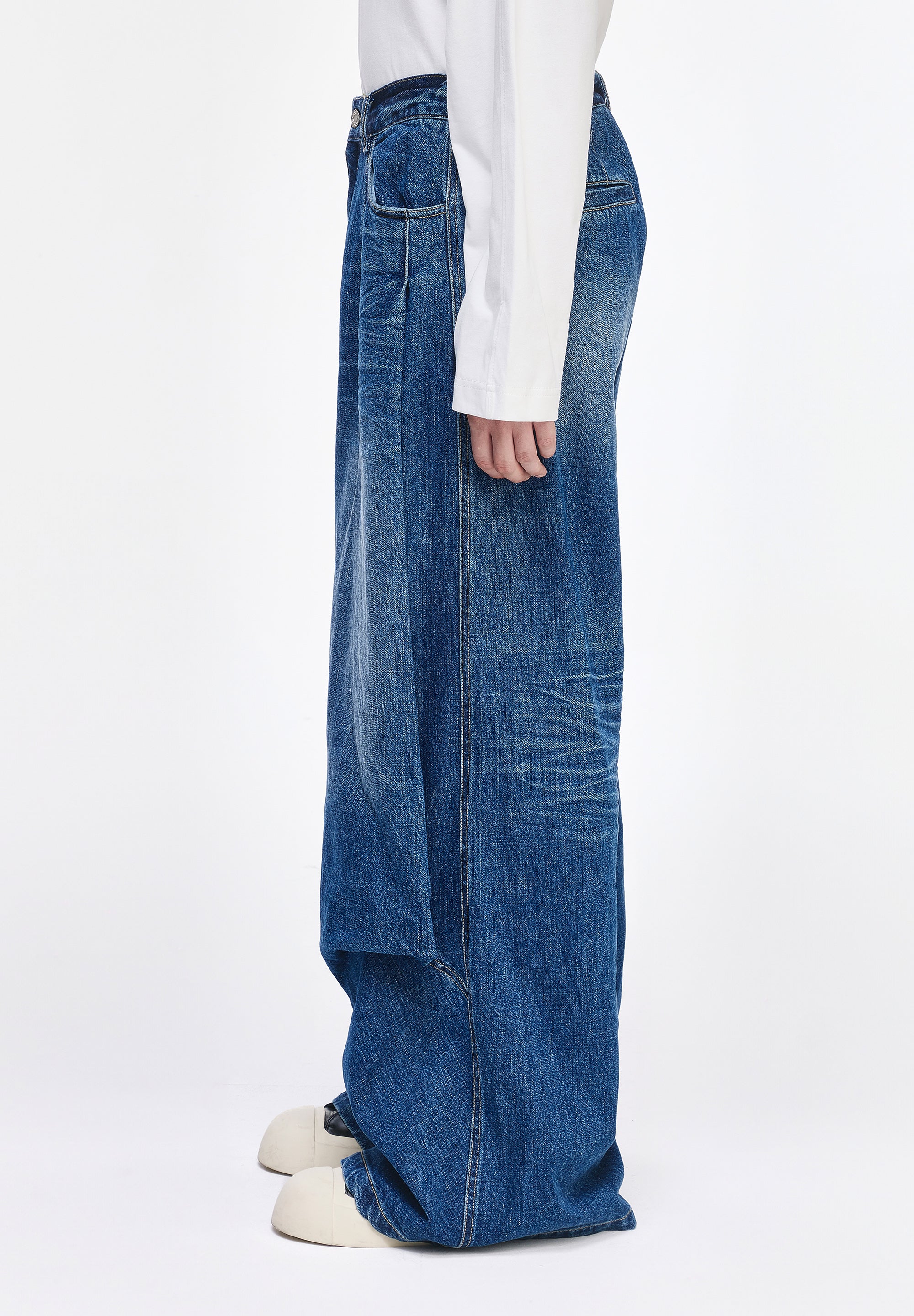 BIAS DRAPE DENIM