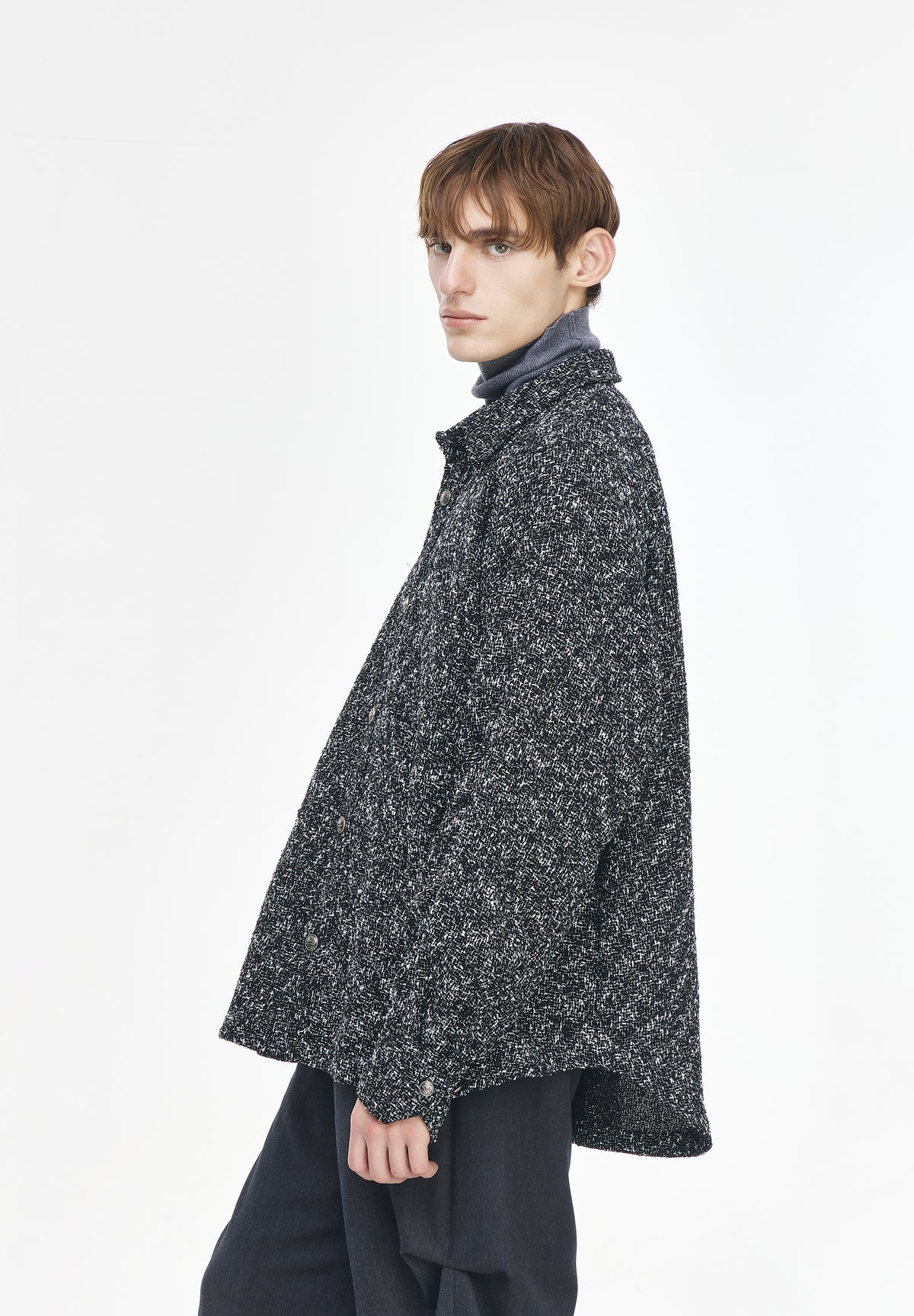 TWEED TUXEDO SHIRT
