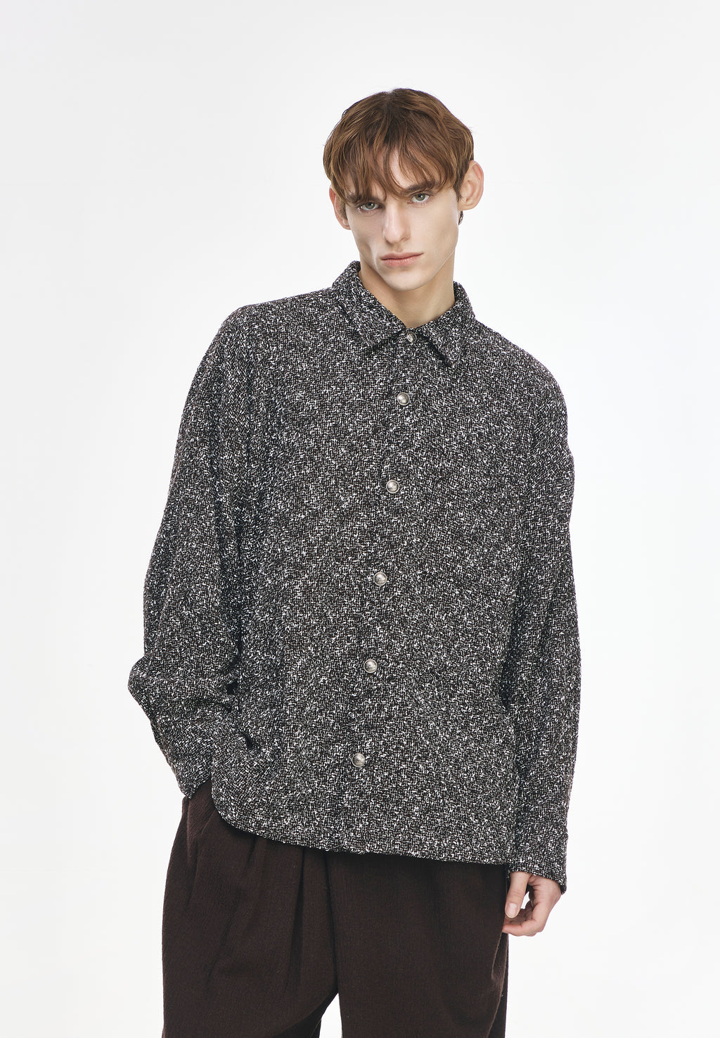 TWEED TUXEDO SHIRT