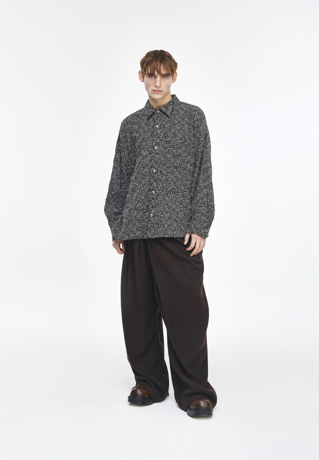 TWEED TUXEDO SHIRT