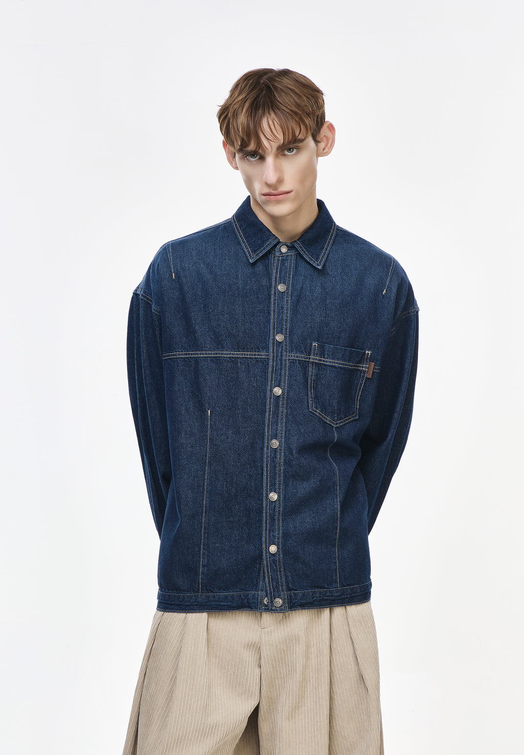 ORIGIN PARIS DENIM CROP SHIRT