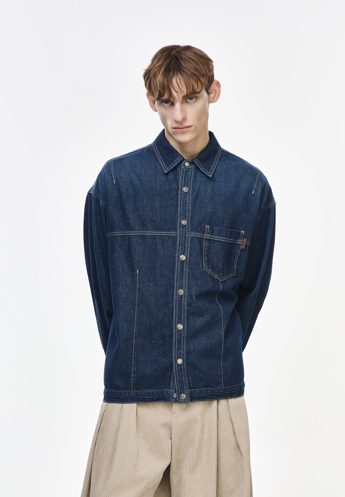 ORIGIN PARIS DENIM CROP SHIRT