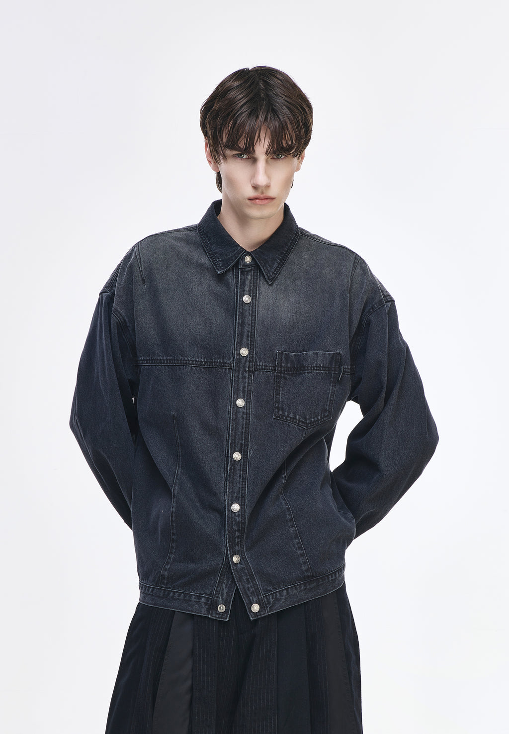 ORIGIN PARIS DENIM CROP SHIRT
