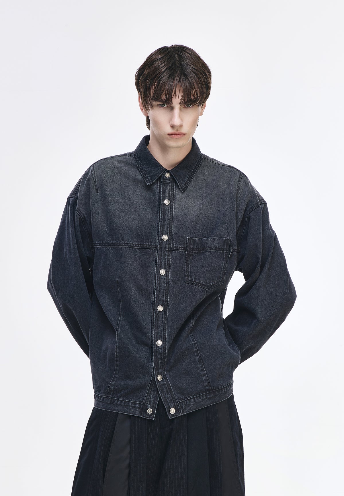 ORIGIN PARIS DENIM CROP SHIRT