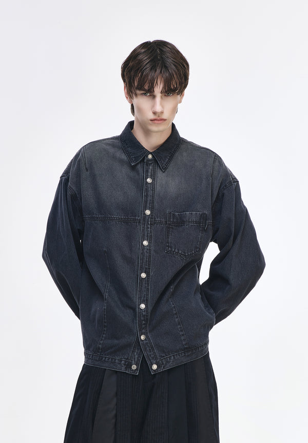 ORIGIN PARIS DENIM CROP SHIRT