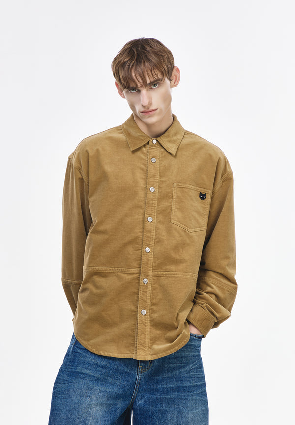 CHEMISE EN COTON CÔTELÉ SEGMENT