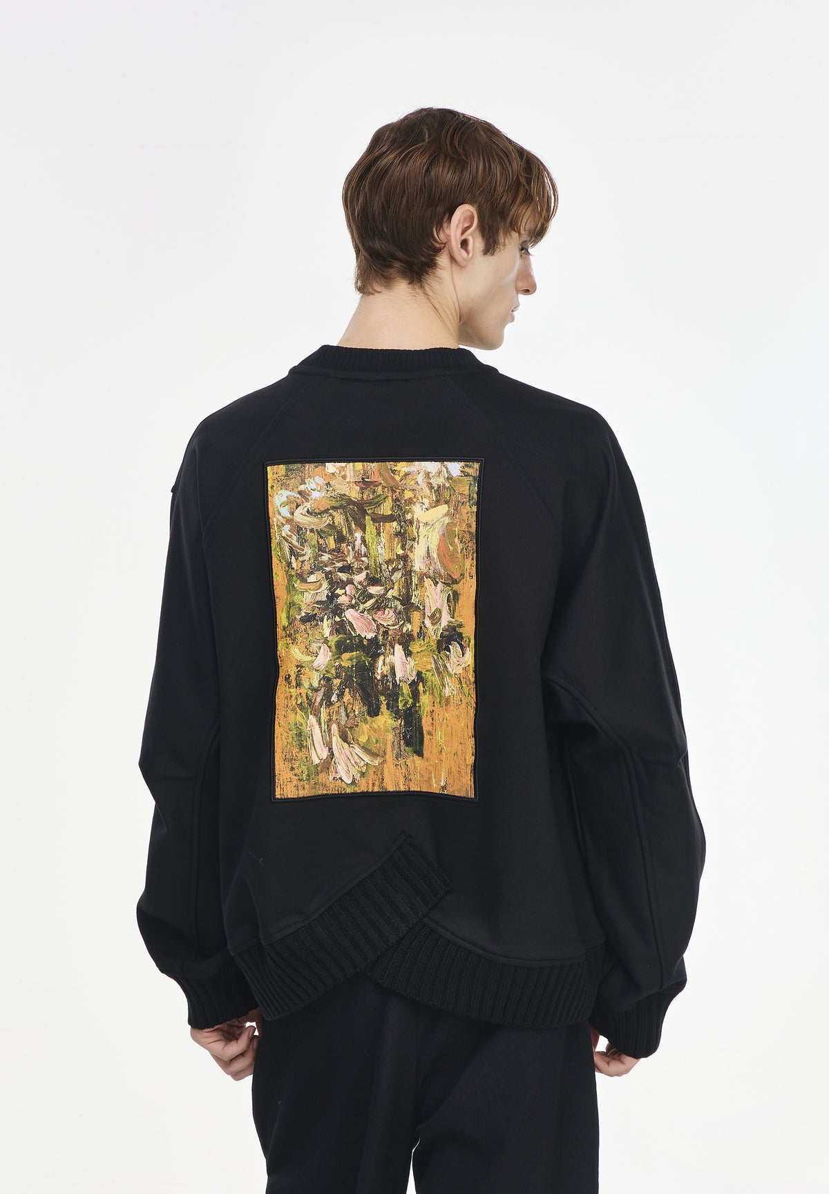 PAINTED CROSS RIB SWEATSHIRT