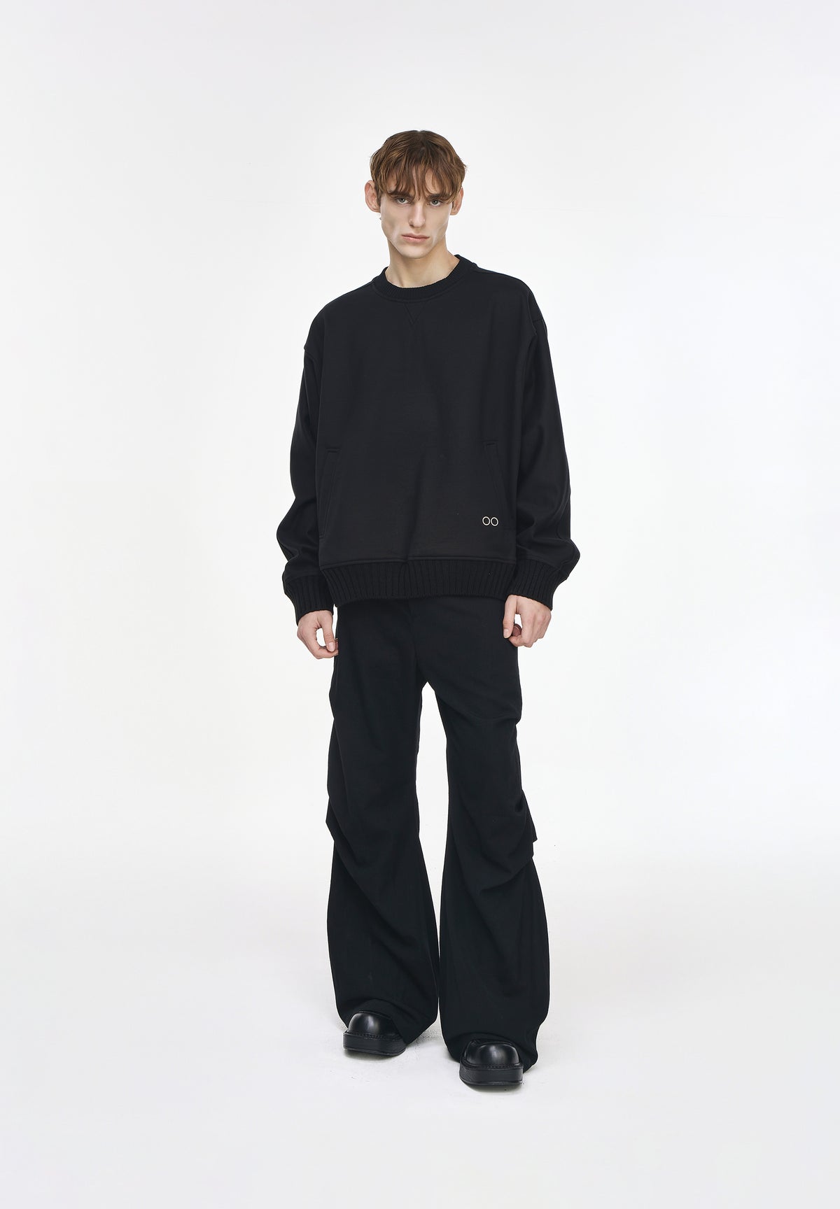 PAINTED CROSS RIB SWEATSHIRT