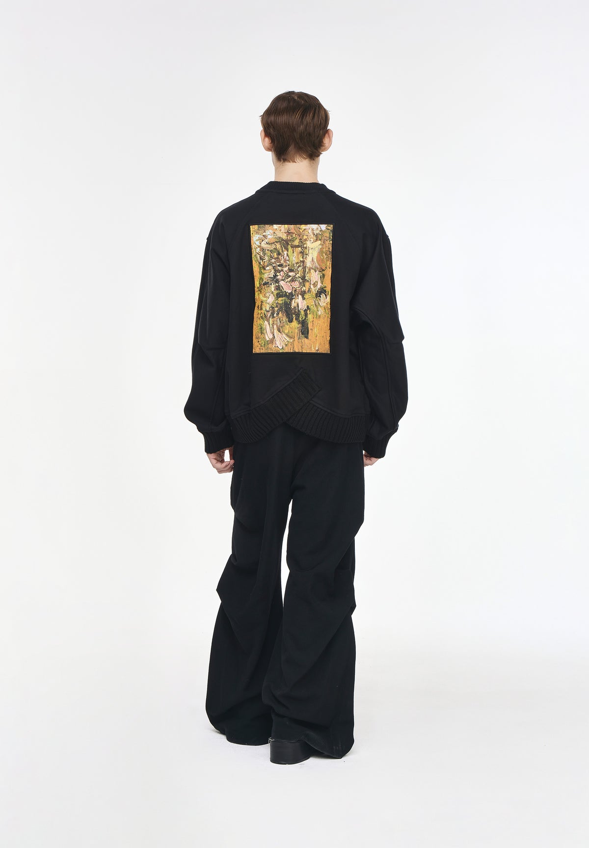 PAINTED CROSS RIB SWEATSHIRT