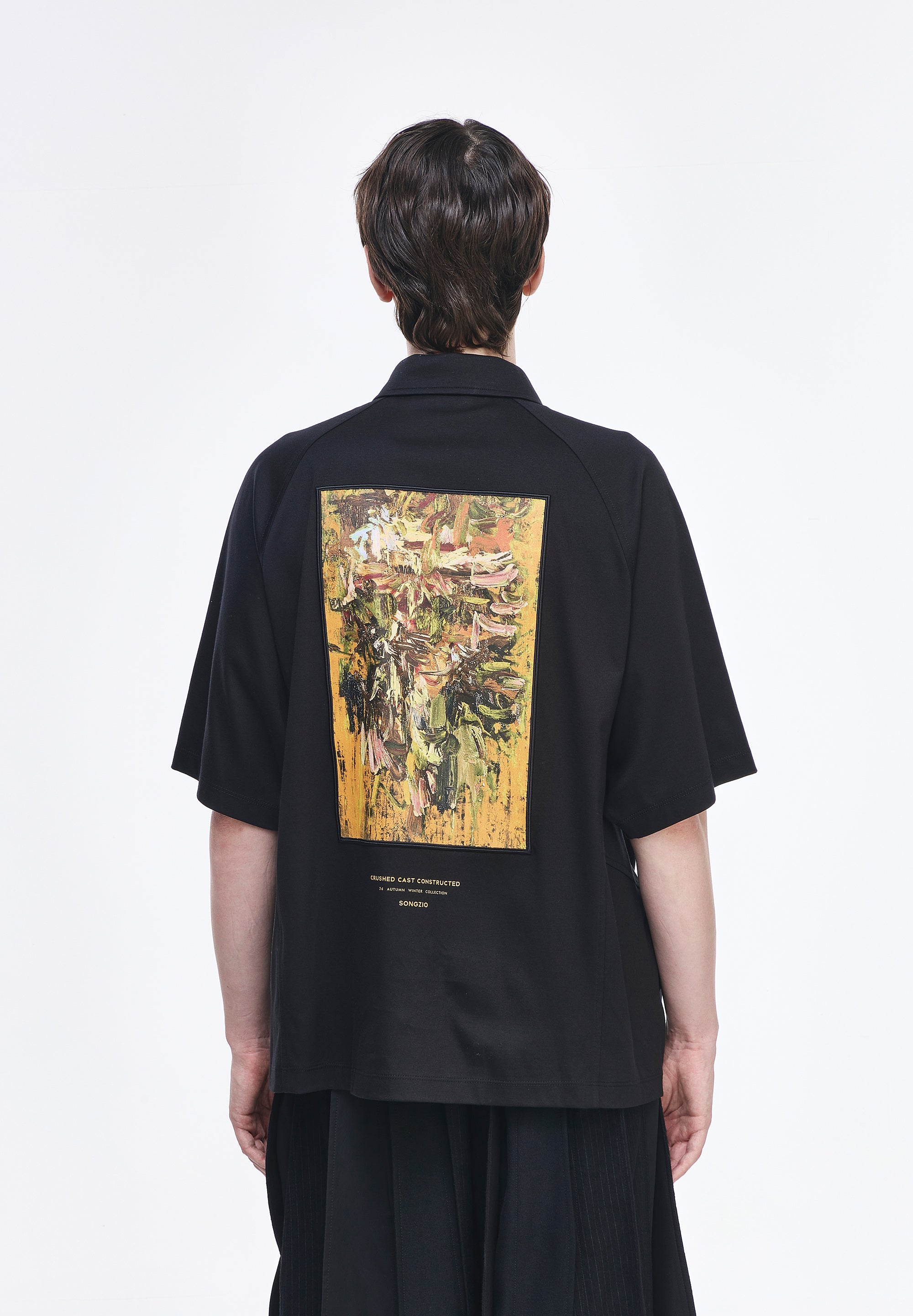 PAINTED COLLARED T SHIRT