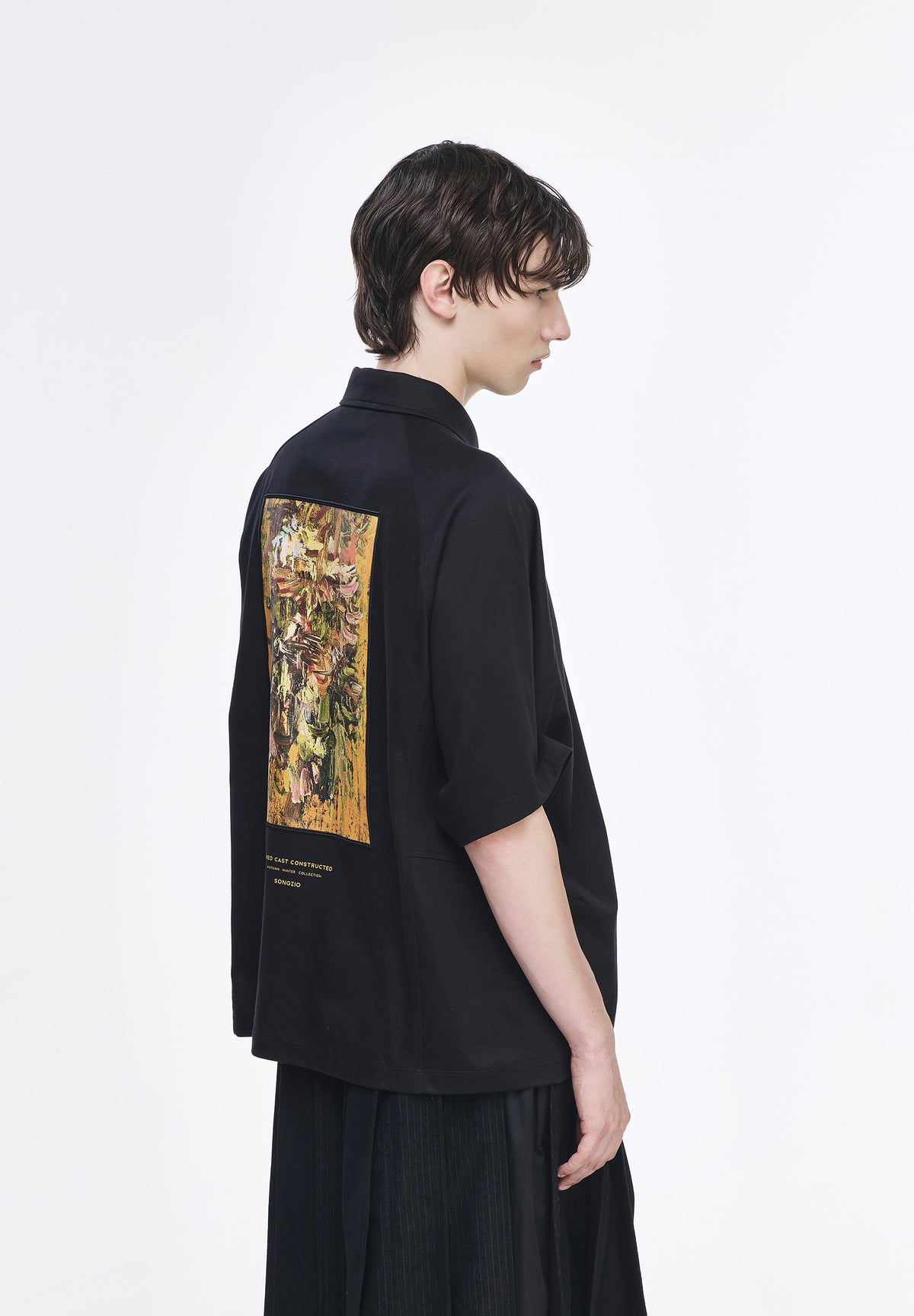 PAINTED COLLARED T SHIRT