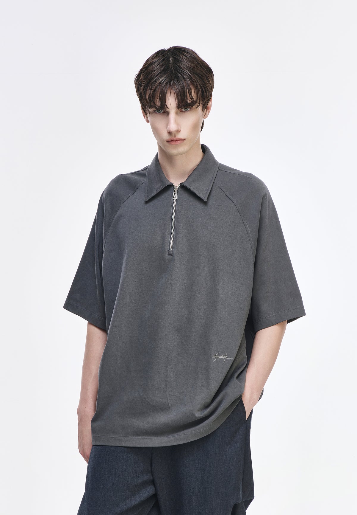 PAINTED COLLARED T SHIRT