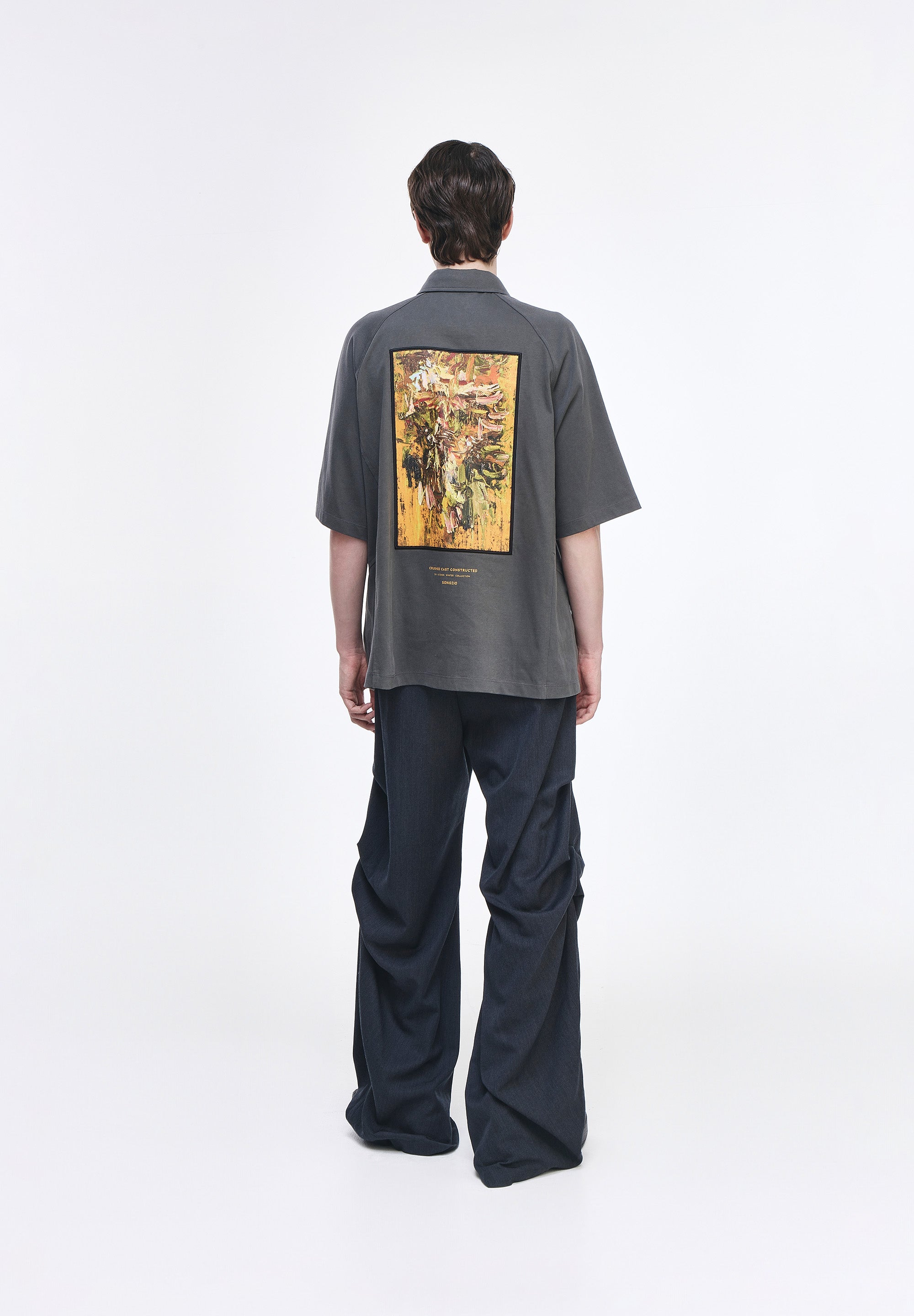 PAINTED COLLARED T SHIRT
