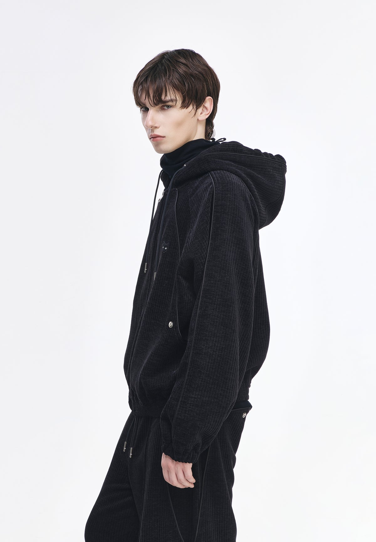 ZZERO WAVE VELVET HOOD ZIP UP