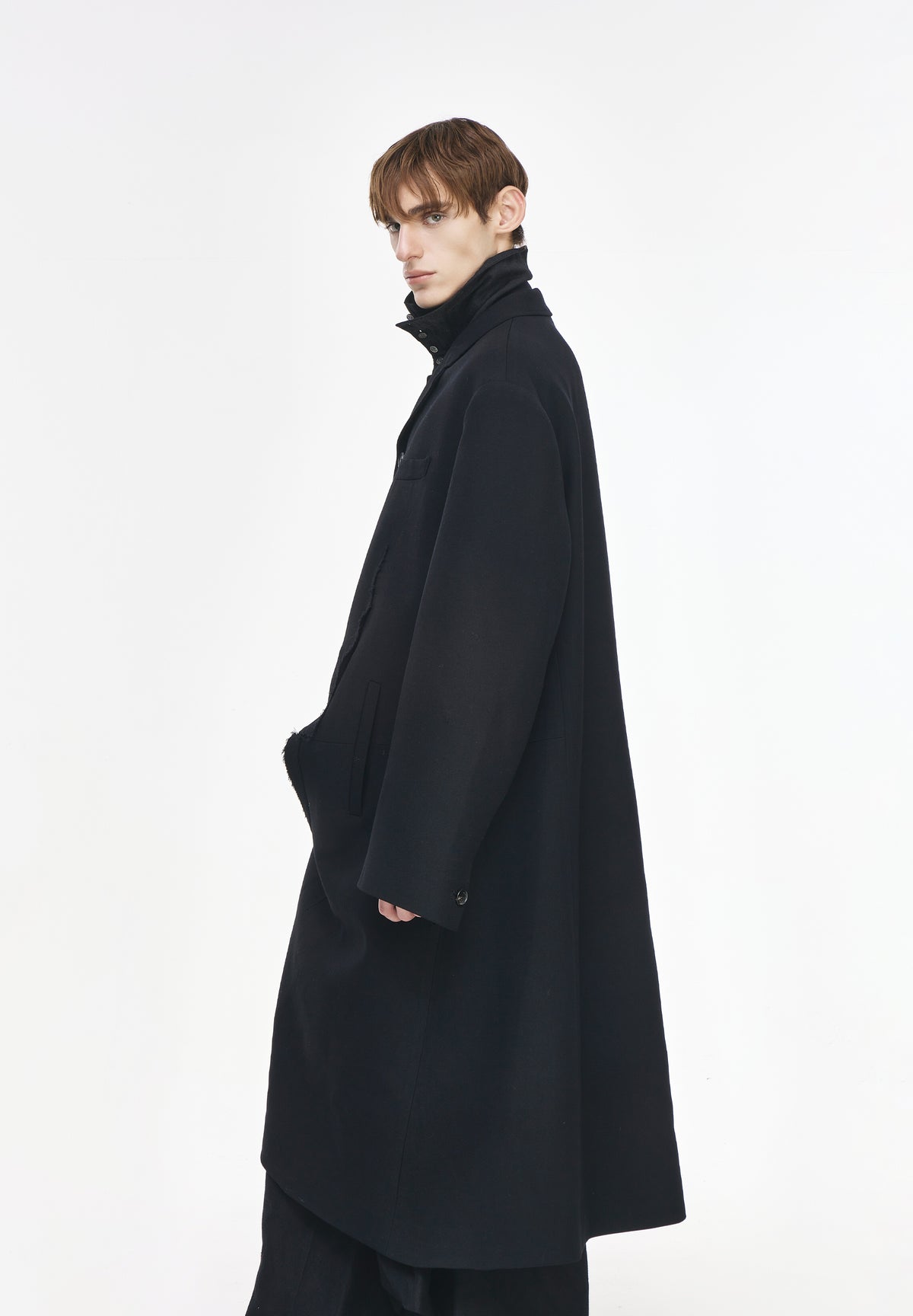 BIAS DRAPE COAT