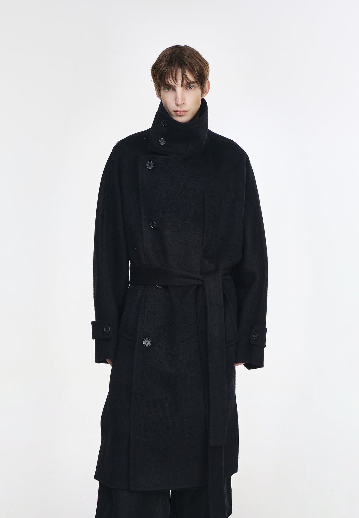 FLUTE HIGH NECK HANDMADE COAT
