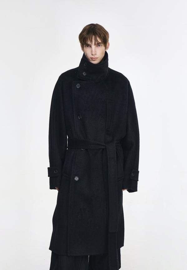 FLUTE HIGH NECK HANDMADE COAT
