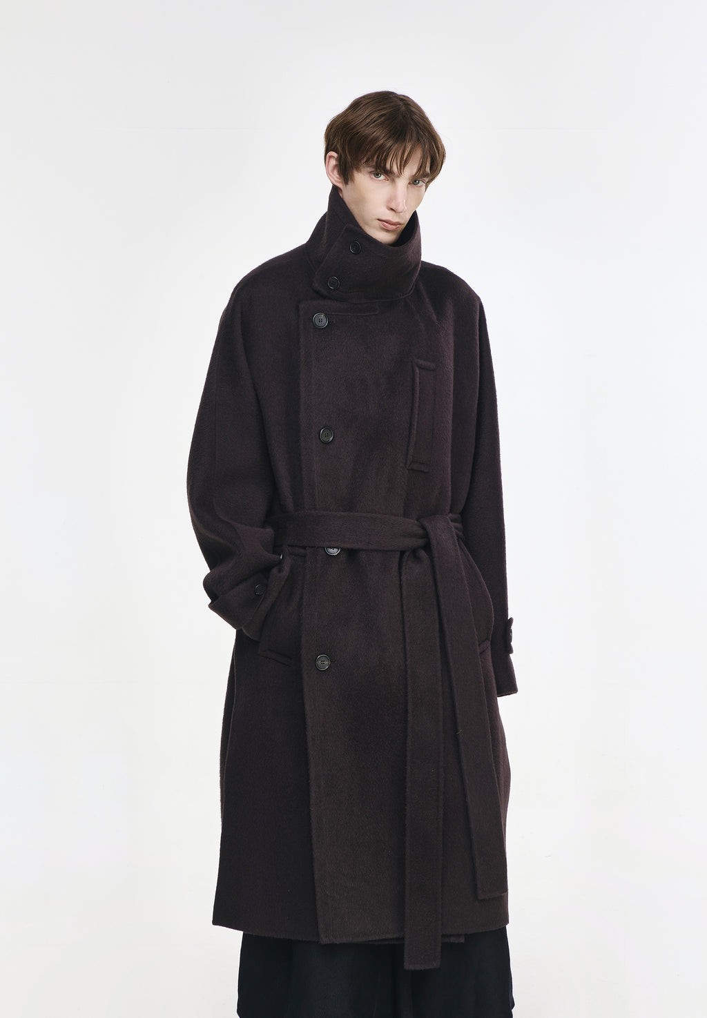FLUTE HIGH NECK HANDMADE COAT