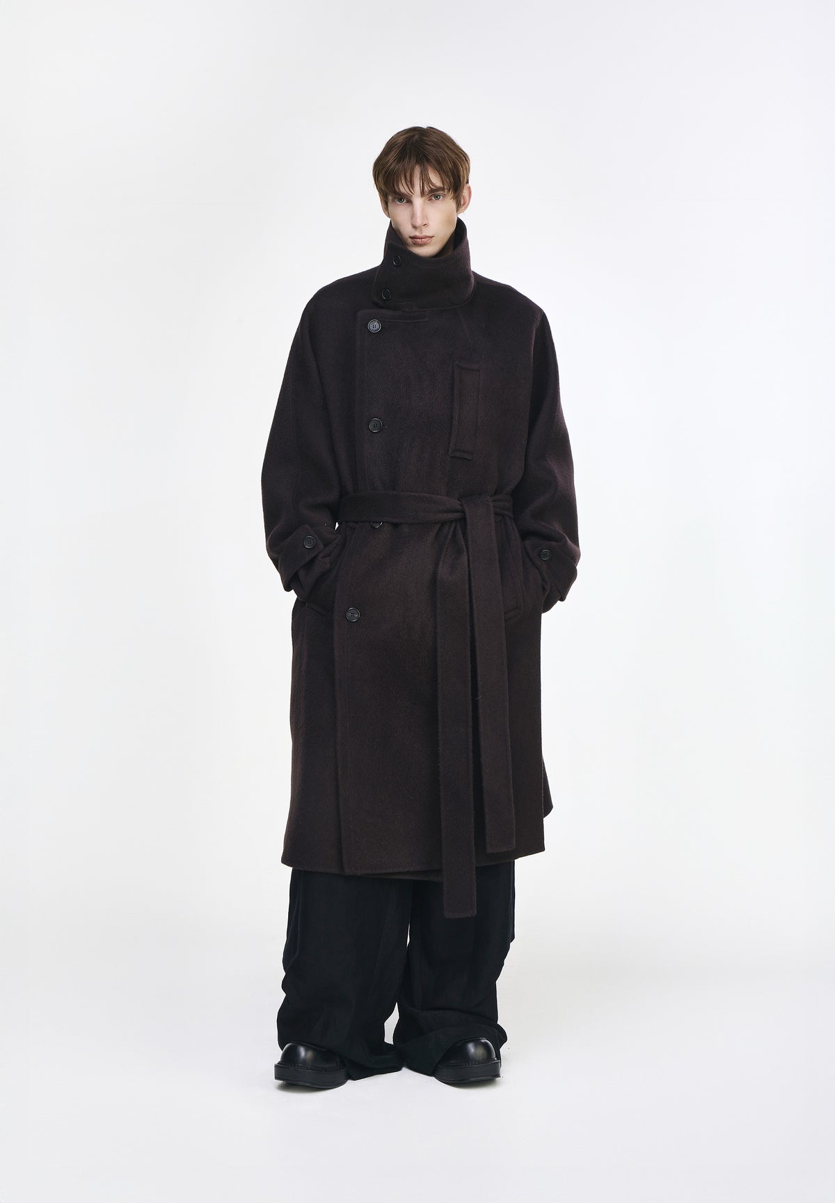 FLUTE HIGH NECK HANDMADE COAT