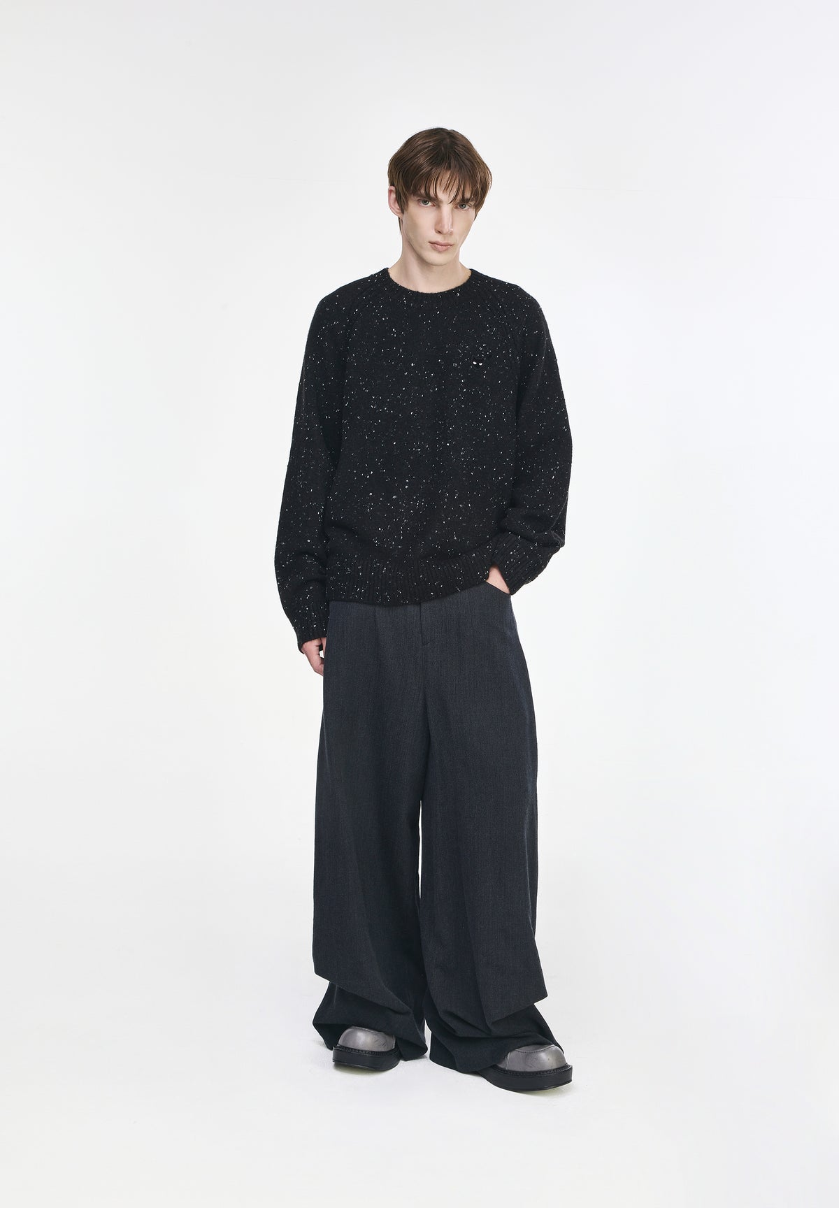 ZZERO PANTHER NEP ROUND NECK KNIT