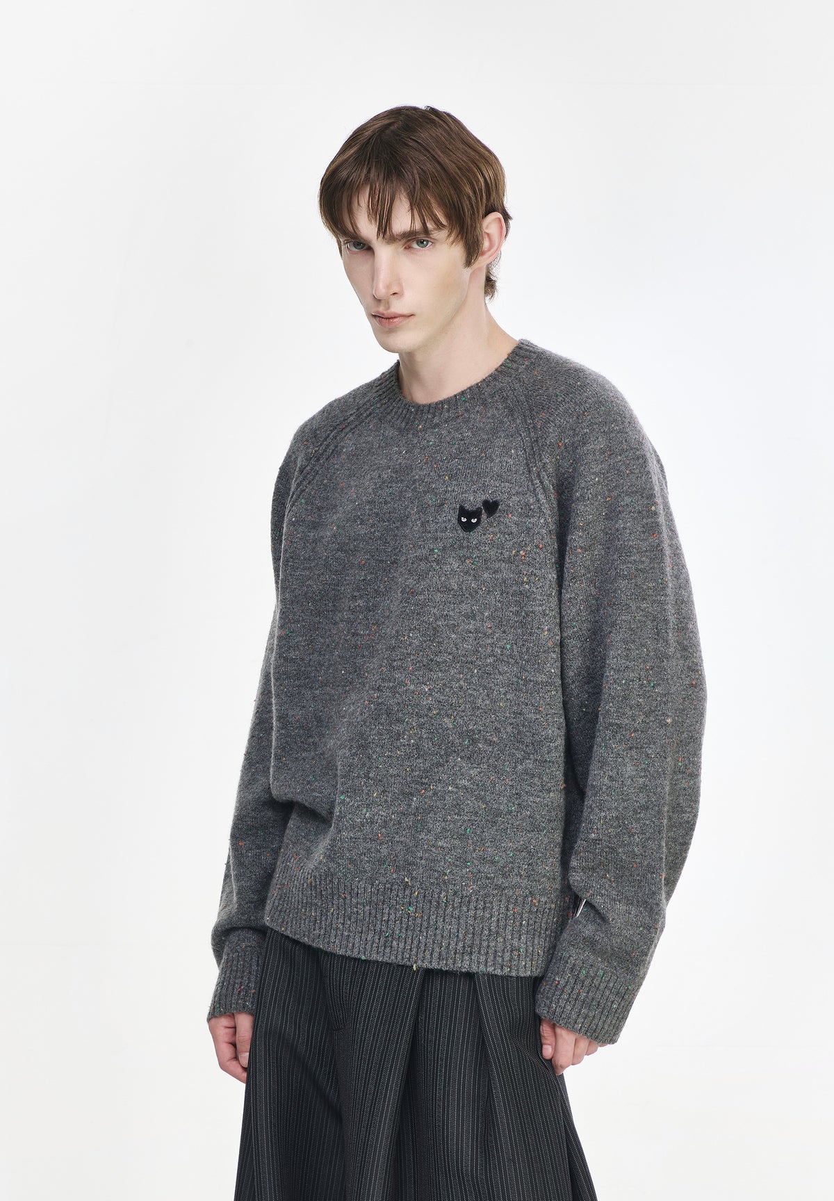 ZZERO PANTHER NEP ROUND NECK KNIT