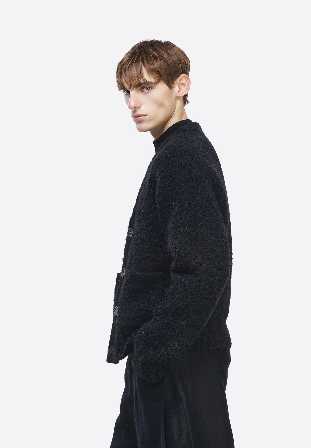ZZERO BOUCLE V NECK CARDIGAN