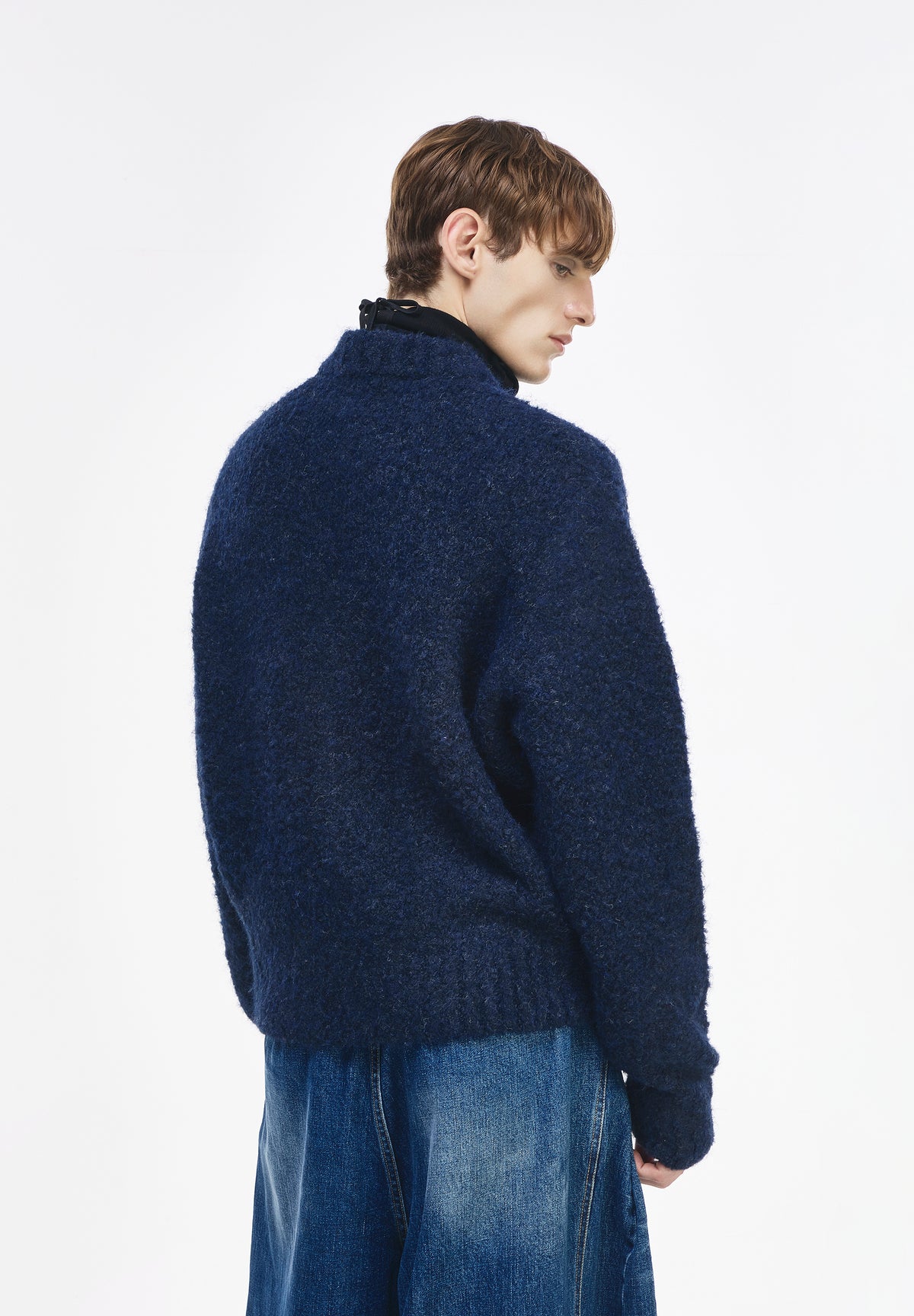 ZZERO BOUCLE ROUND NECK CARDIGAN